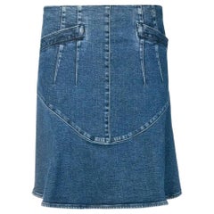2000s Chanel Blue Denim Skirt