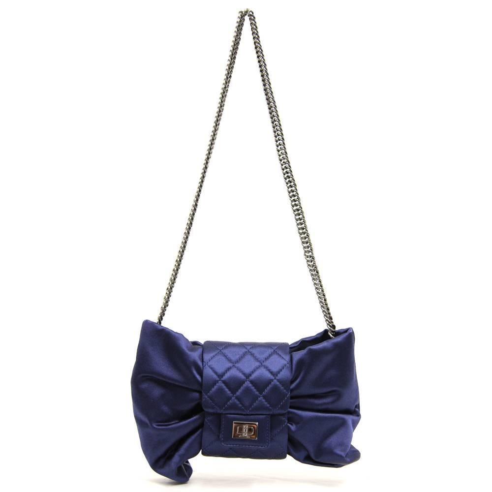 blue silk bag