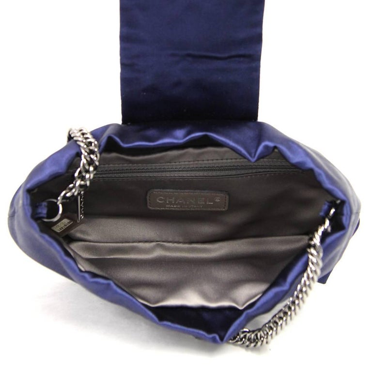 2000s Chanel Blue Silk Satin Bag at 1stDibs | jimmy choo clutch bags