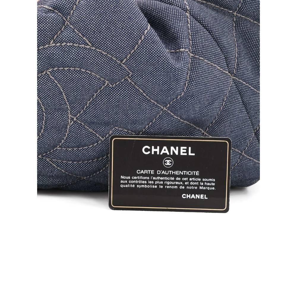 Women's 2000s Chanel Blue Stretch Spirit Cabas Bag