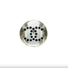 2000s Chanel CC Monochrome Resin Logo Ring