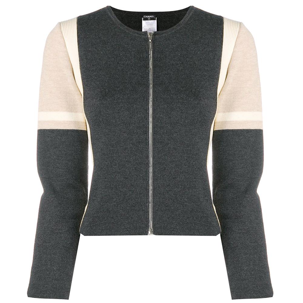 2000s Chanel Color Block Cardigan