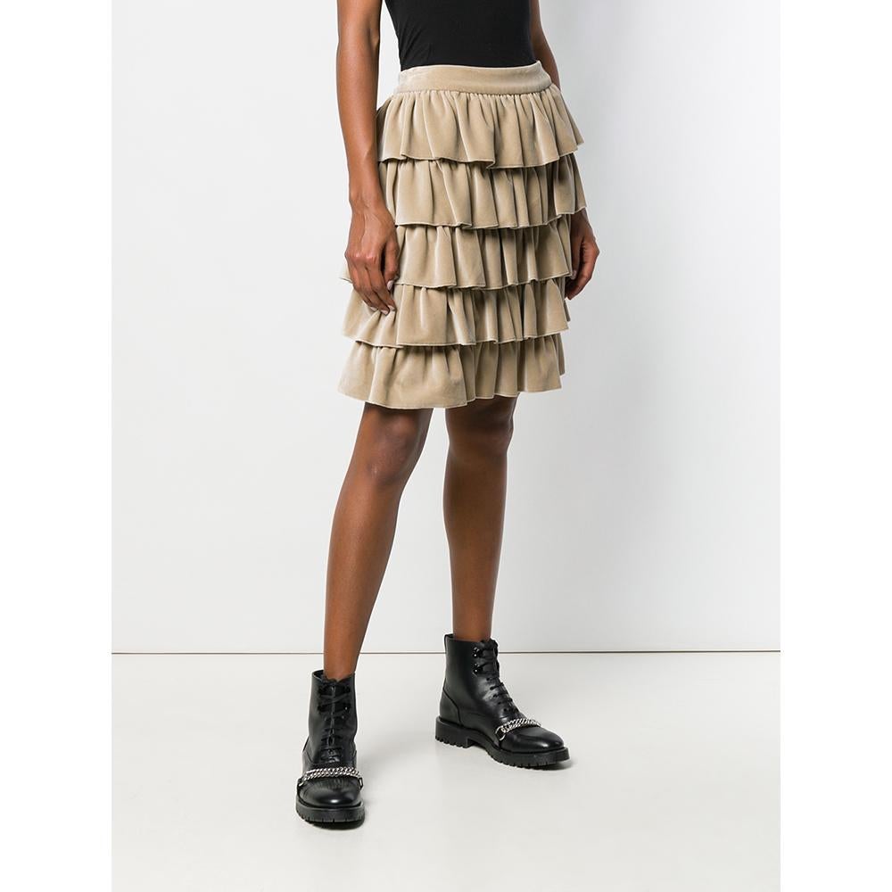 Brown 2000s Chanel Flounces Skirt