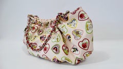2000s Chanel Heart Charm Motif Canvas Bag