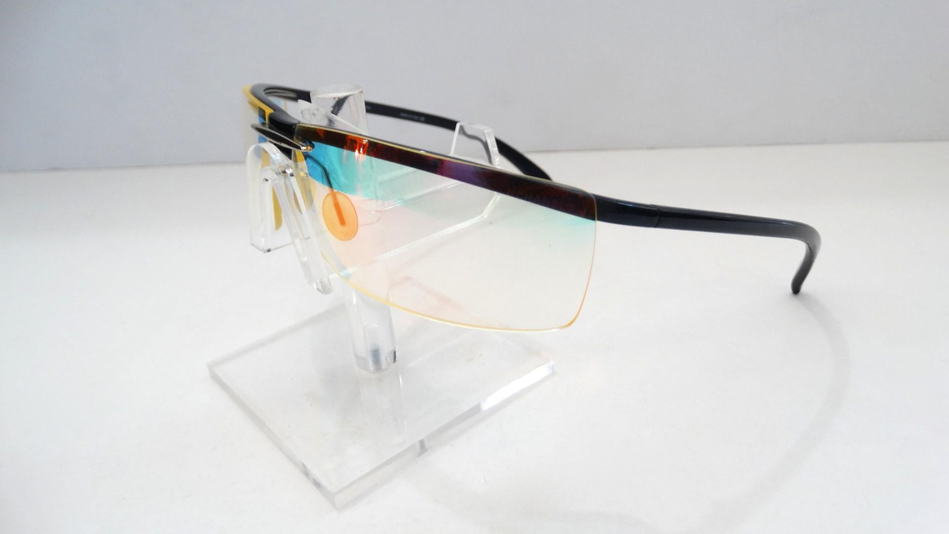 Women's or Men's Chanel 2000s Iridescent Lens Sport Sunglasses 