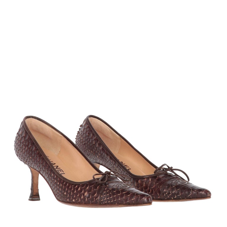 2000s Chanel Leather Shoes at 1stDibs