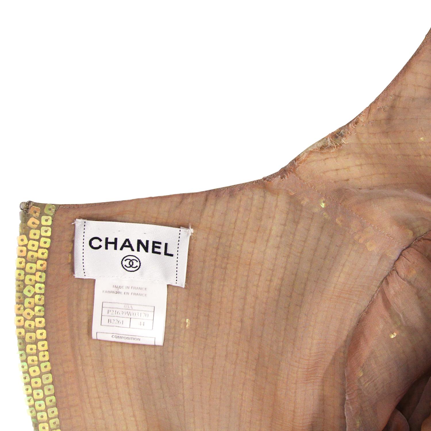 Women's 2000s Chanel Pink Silk Sequins Vintage Suit