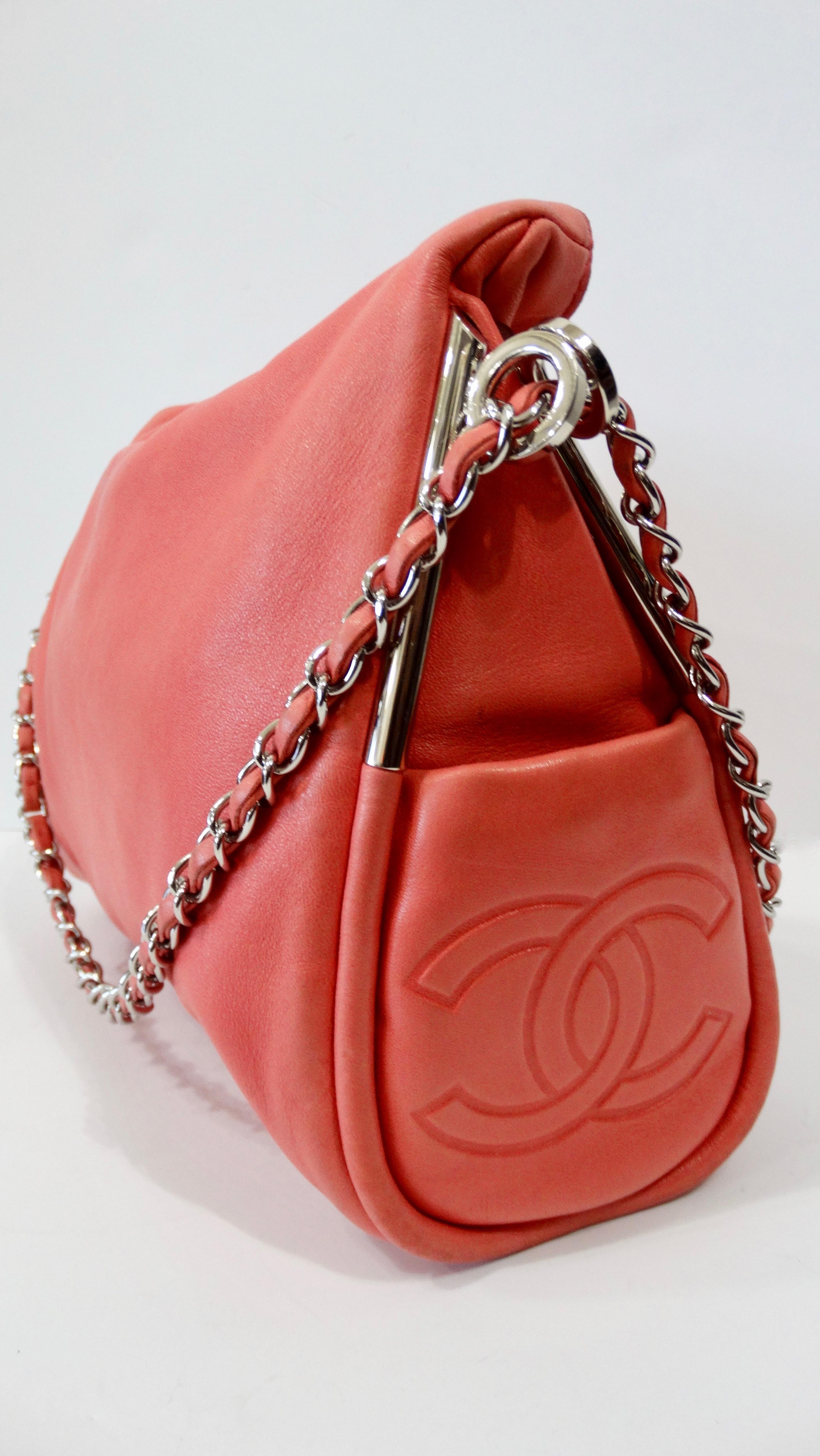 Chanel 2000s Pink Ultimate Soft Hobo Bag  6