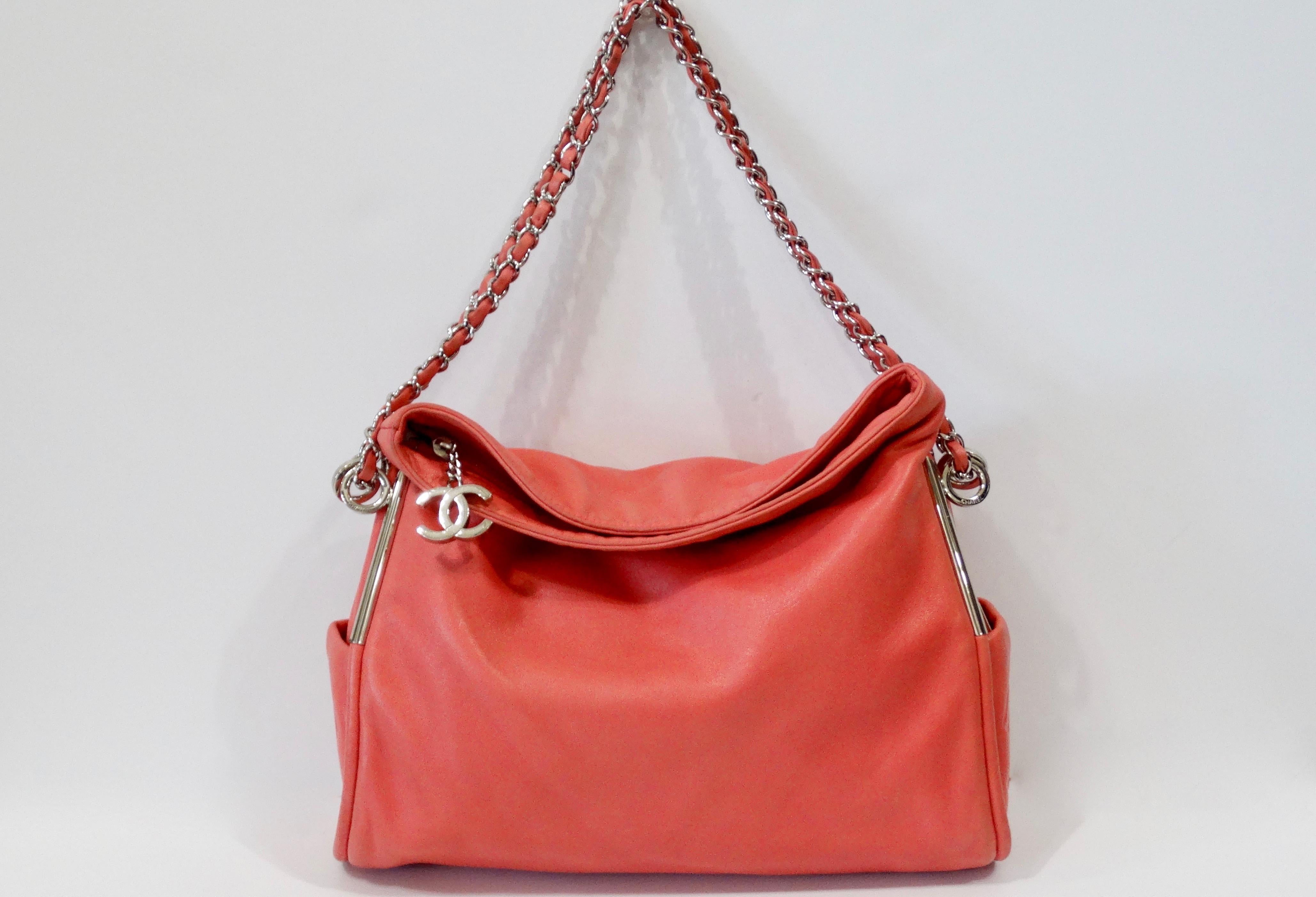 Chanel 2000s Pink Ultimate Soft Hobo Bag  8