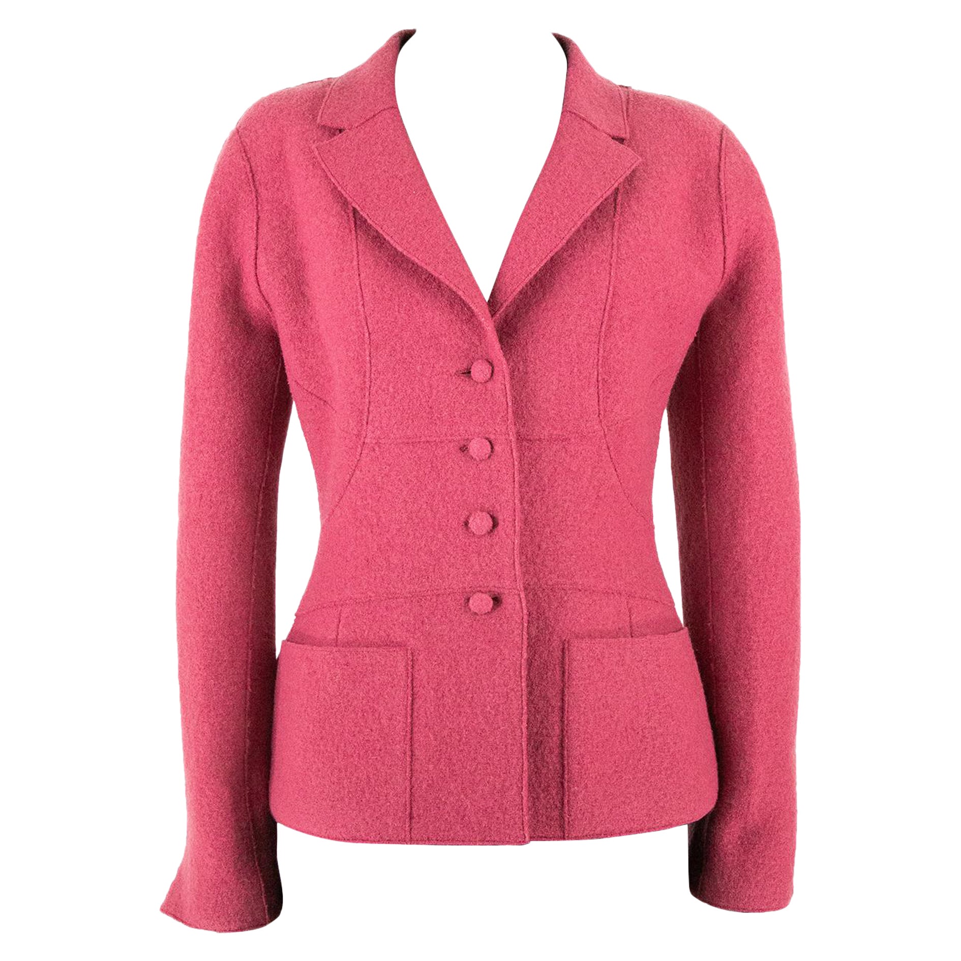 Giacca Chanel anni 2000 color rosa pugno