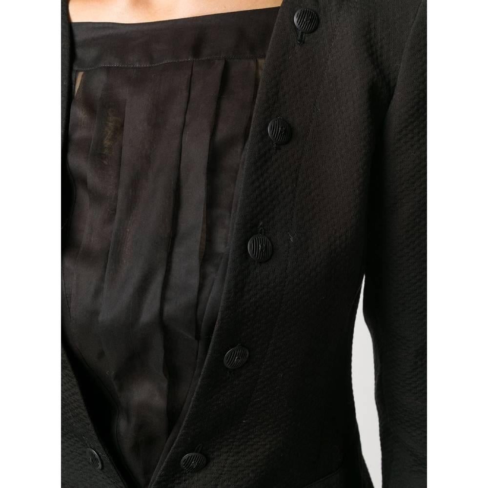 Women's 2000s Chanel textured black cotton jacket