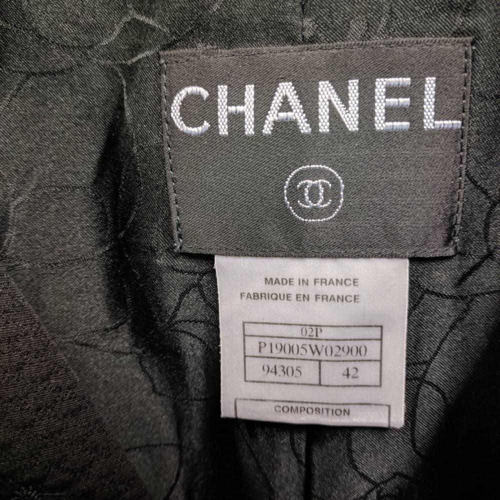 2000s Chanel textured black cotton jacket 1