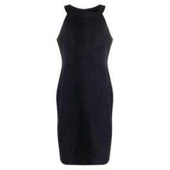 2000s Chanel Vintage blue wool a-line 2000s sleeveless dress