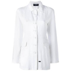 2000s Chanel White Jacket Shirt