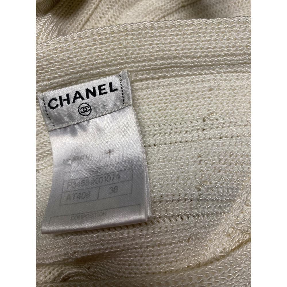 2000s Chanel White Sweater 1