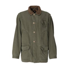 2000s Chaps by Ralph Lauren green hunting cotton jacket with corduroy collar