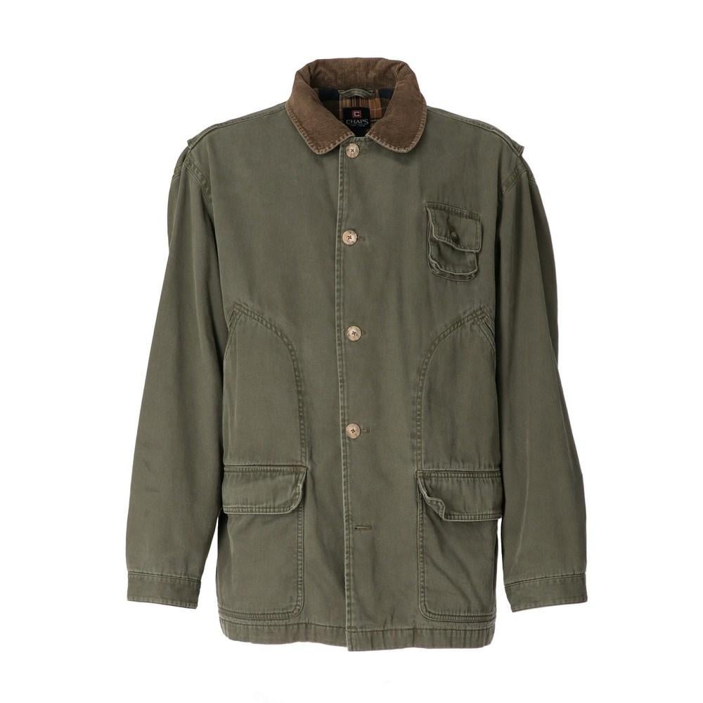 2000s Chaps by Ralph Lauren green hunting cotton jacket with corduroy  collar For Sale at 1stDibs
