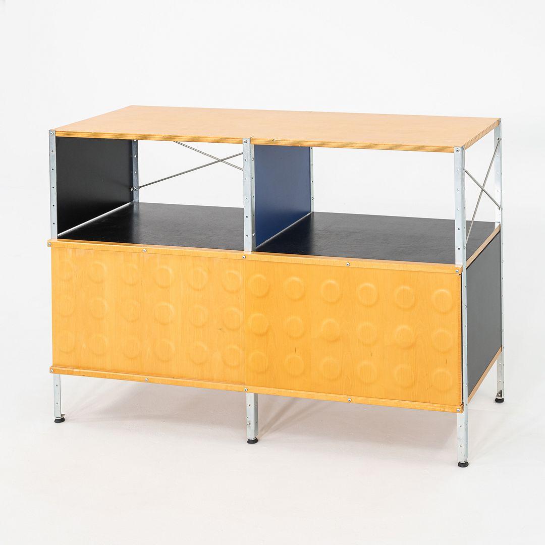 2000s Charles & Ray Eames for Herman Miller ESU 2x2 Cabinet Multicolor w/ Doors In Good Condition For Sale In Philadelphia, PA