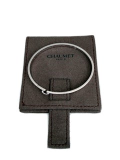 2000s Chaumet 18 Karat White Gold Liens Évidence Hinged Bangle Bracelet