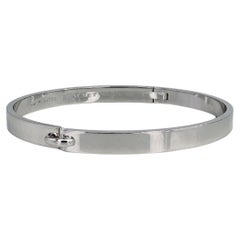 2000s Chaumet 18 Karat White Gold Liens Évidence Hinged Bangle Bracelet