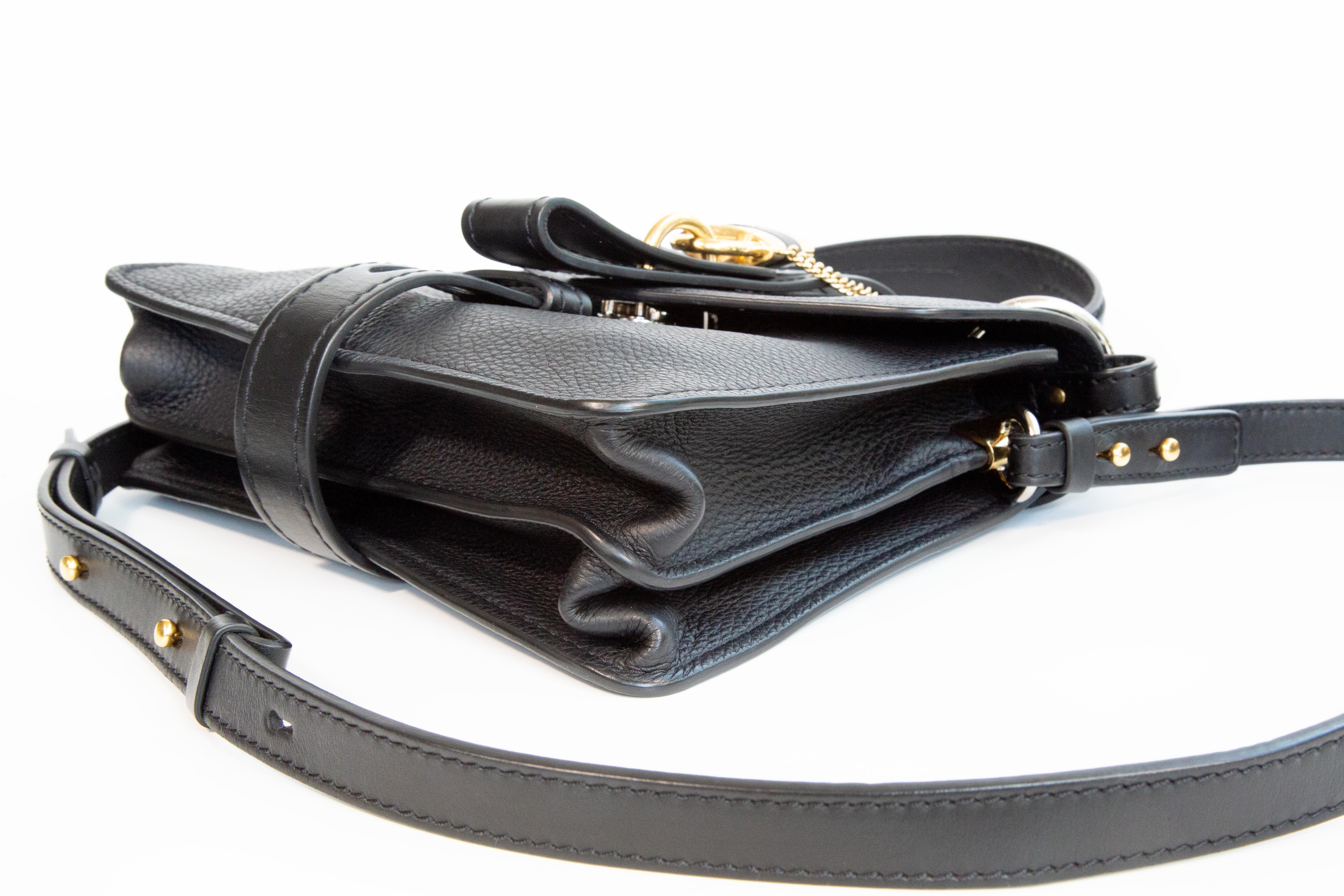 2000s Chloe Aby Borsa a tracolla in pelle nera Borsa a manico alto in vendita 1