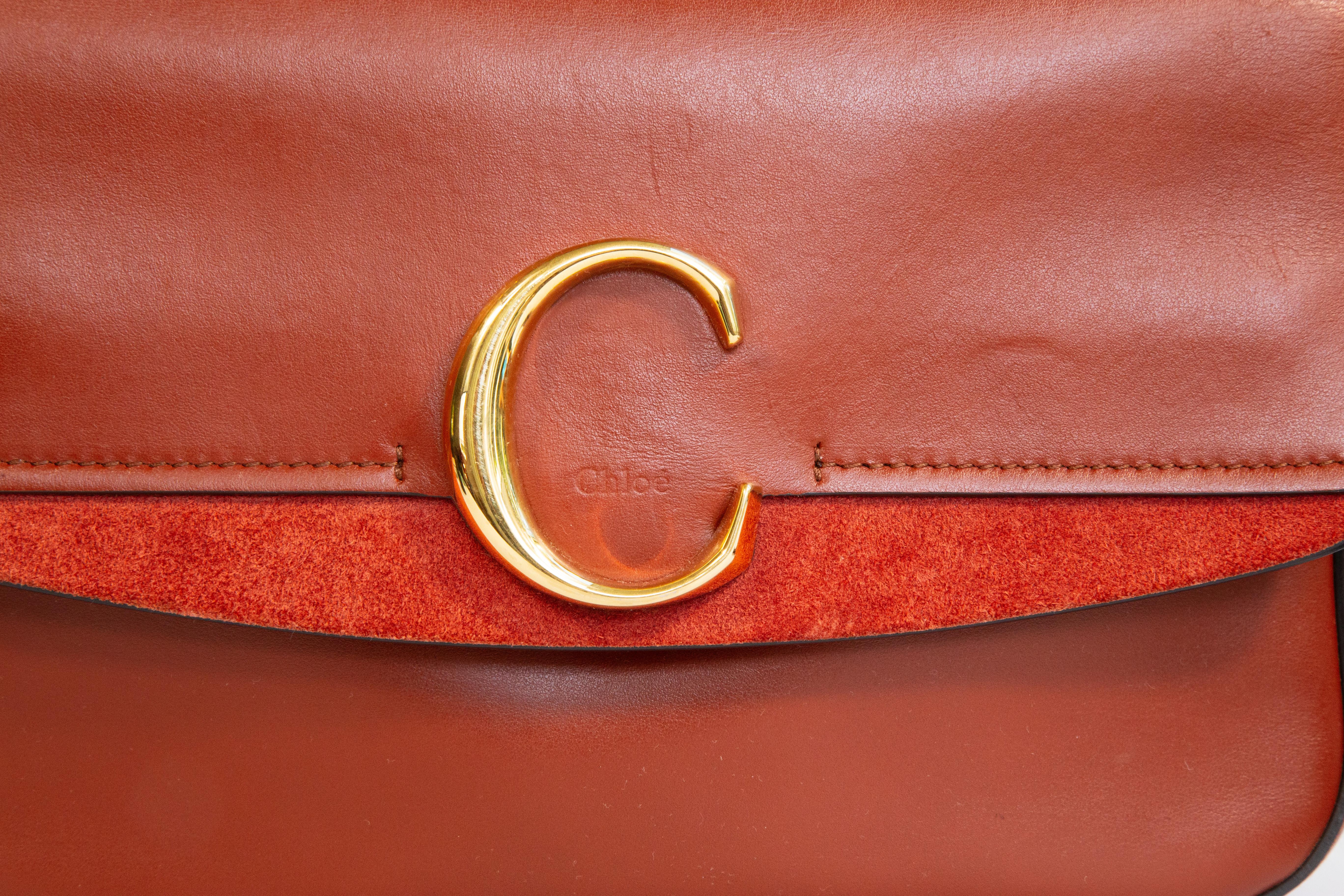 2000er Chloe C Bag Sepia Braun Convertible Bag im Angebot 7