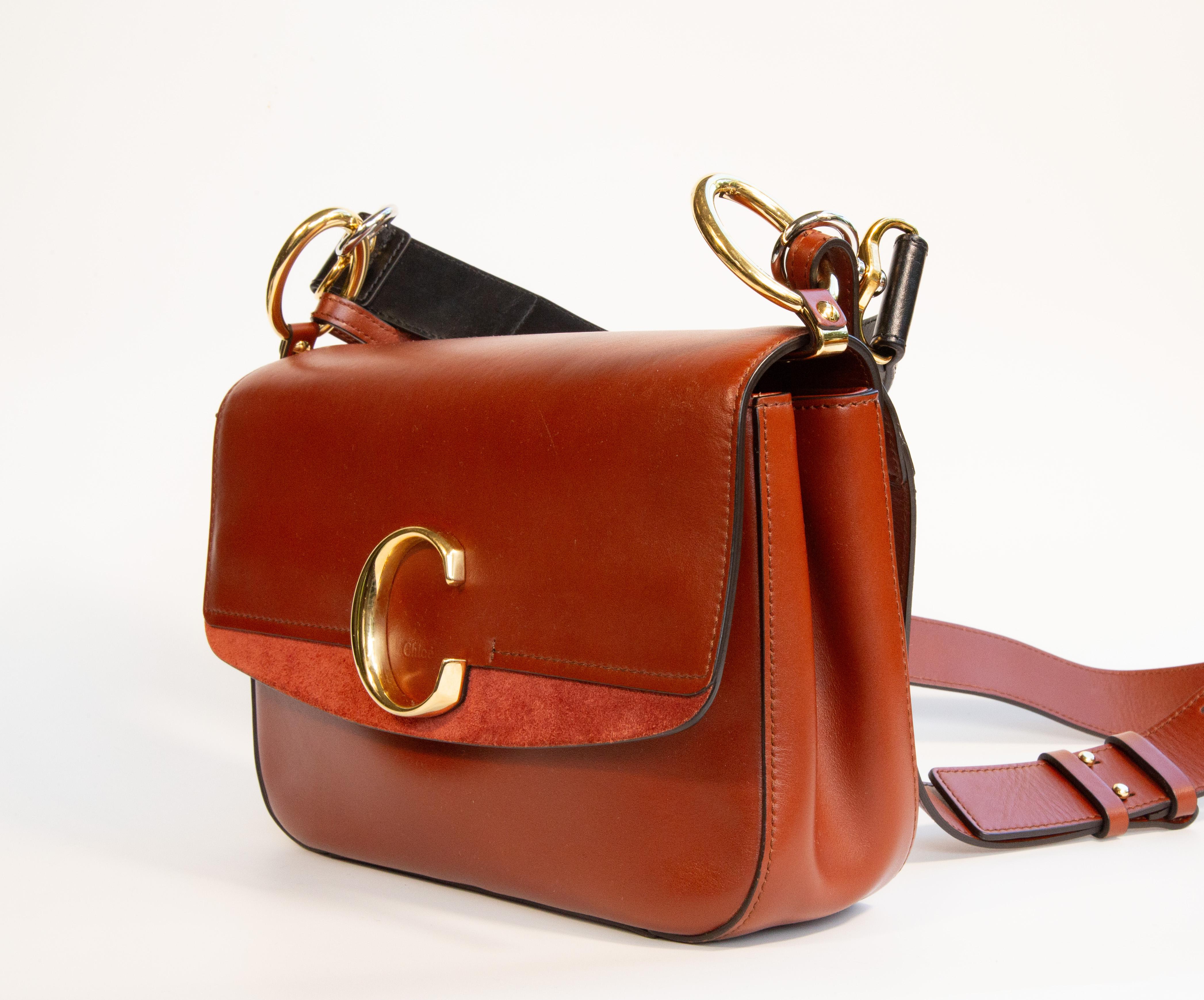 2000er Chloe C Bag Sepia Braun Convertible Bag im Angebot 3