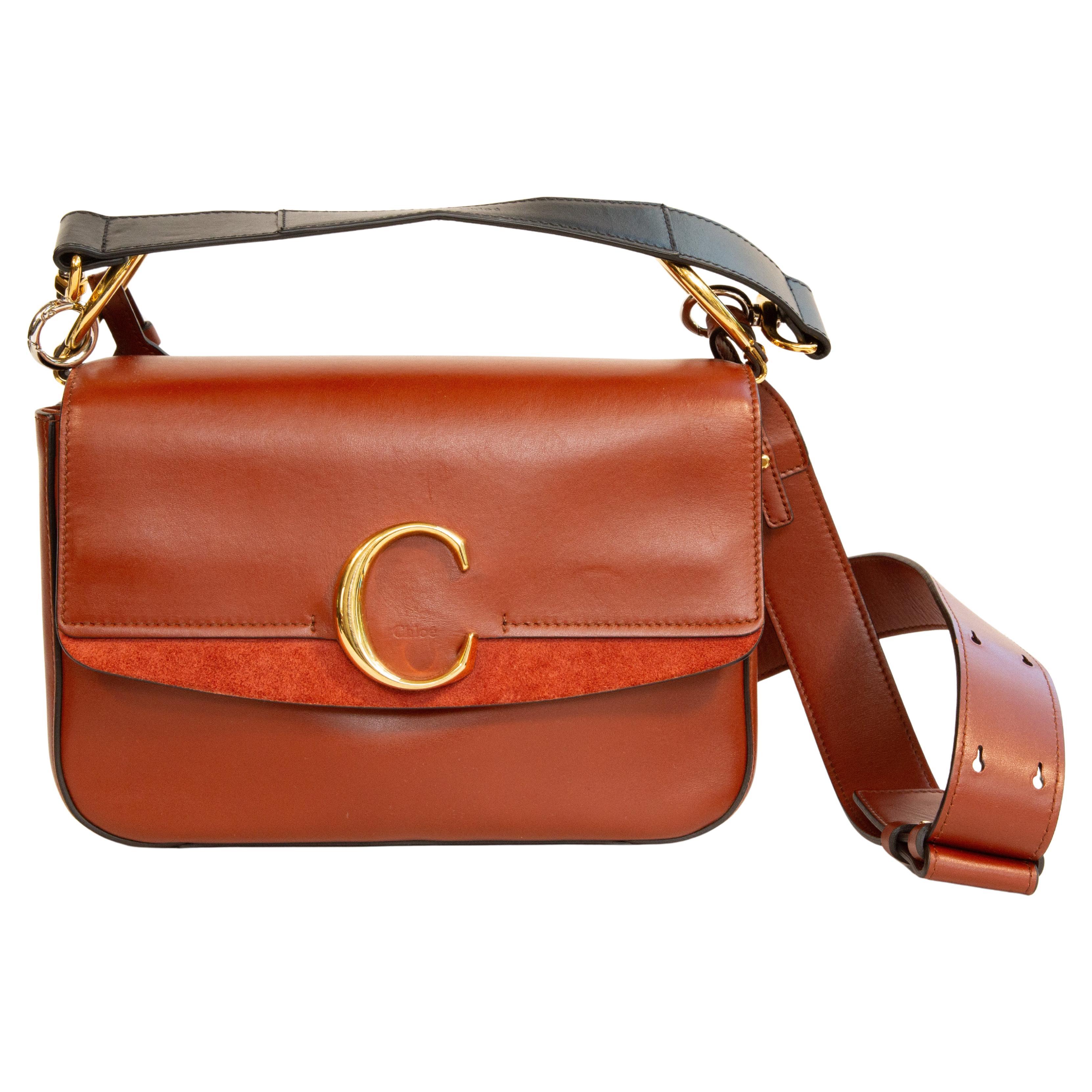 2000er Chloe C Bag Sepia Braun Convertible Bag im Angebot
