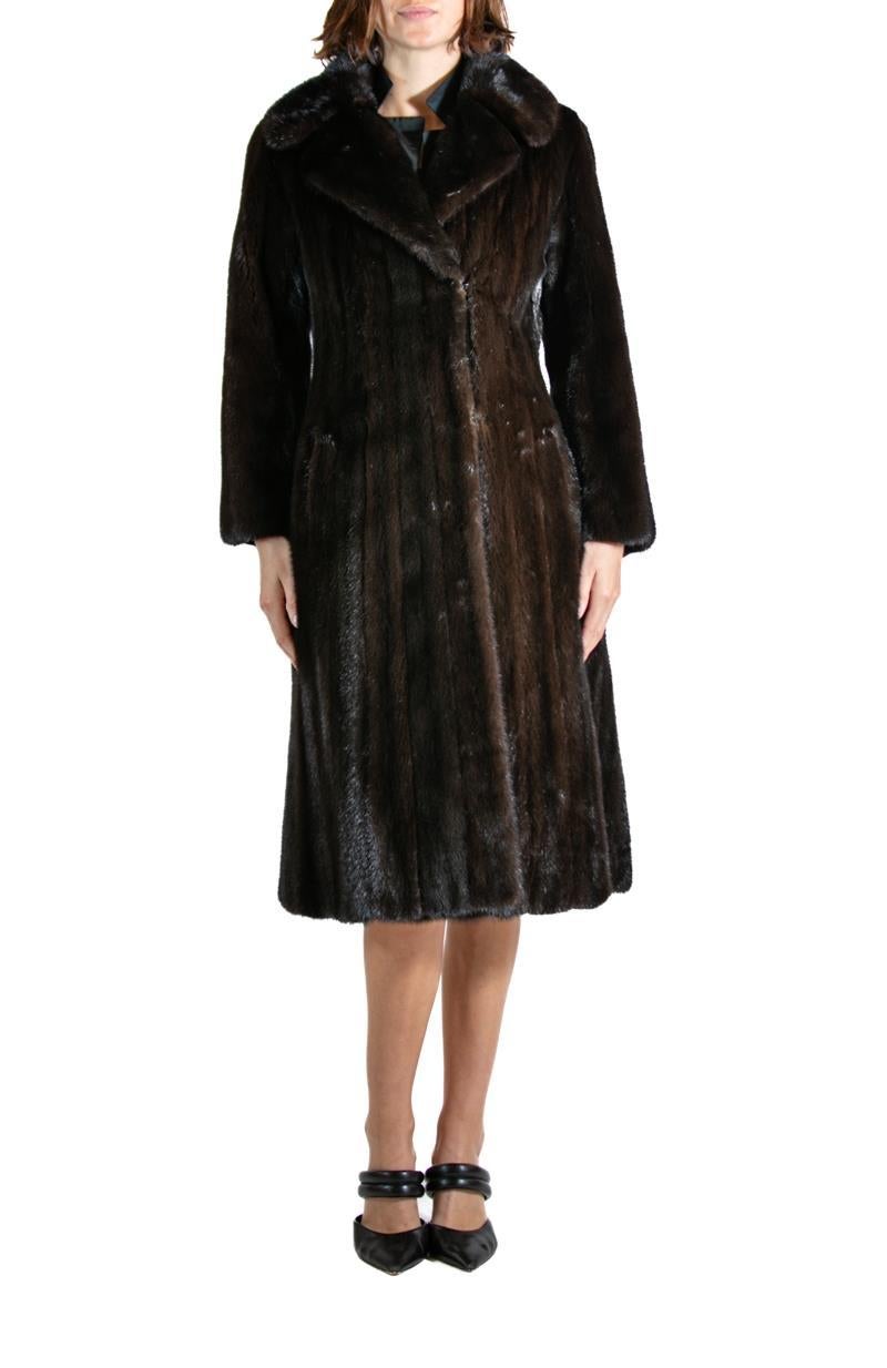 Black 2000S CHLOE Dark Chocolate Brown Fur Jacket For Sale
