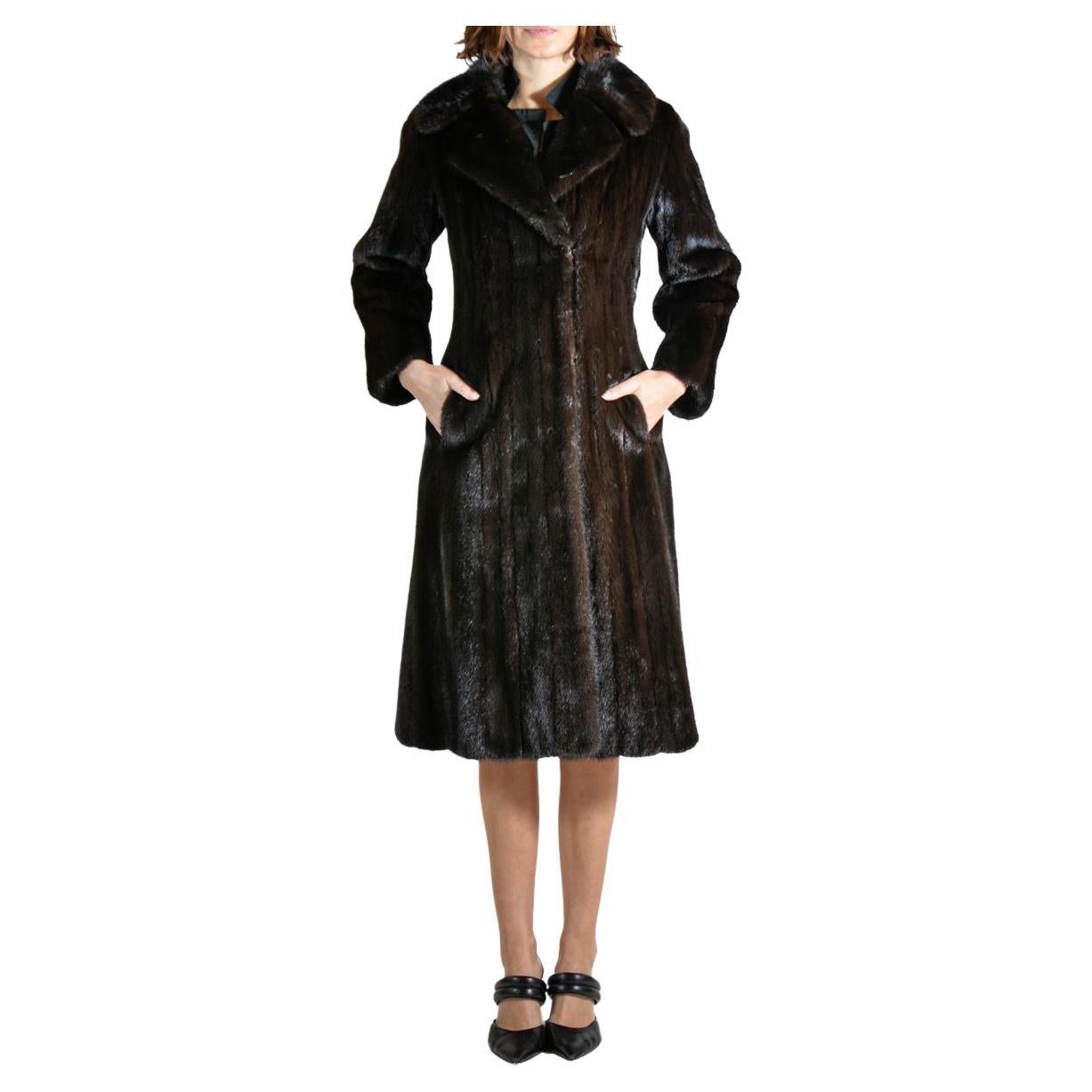 2000S CHLOE Dark Chocolate Brown Fur Jacket For Sale