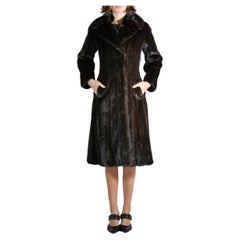 2000S CHLOE Veste en fourrure brun chocolat foncé