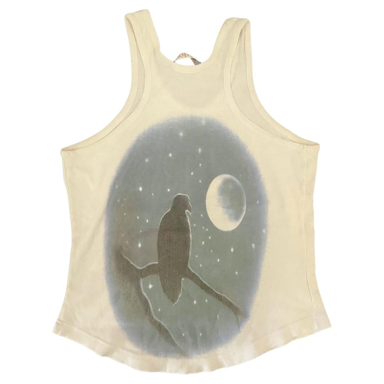 2000s Chloe Tank Top in cotton featuring an eagle on front and moon on back 

Size: Extra small, XXS
armpit to  armpit: 40cm / 15.7in 
waist side to side: 42cm / 16.5 in 
length  top to hem 50cm / 19.6 in 