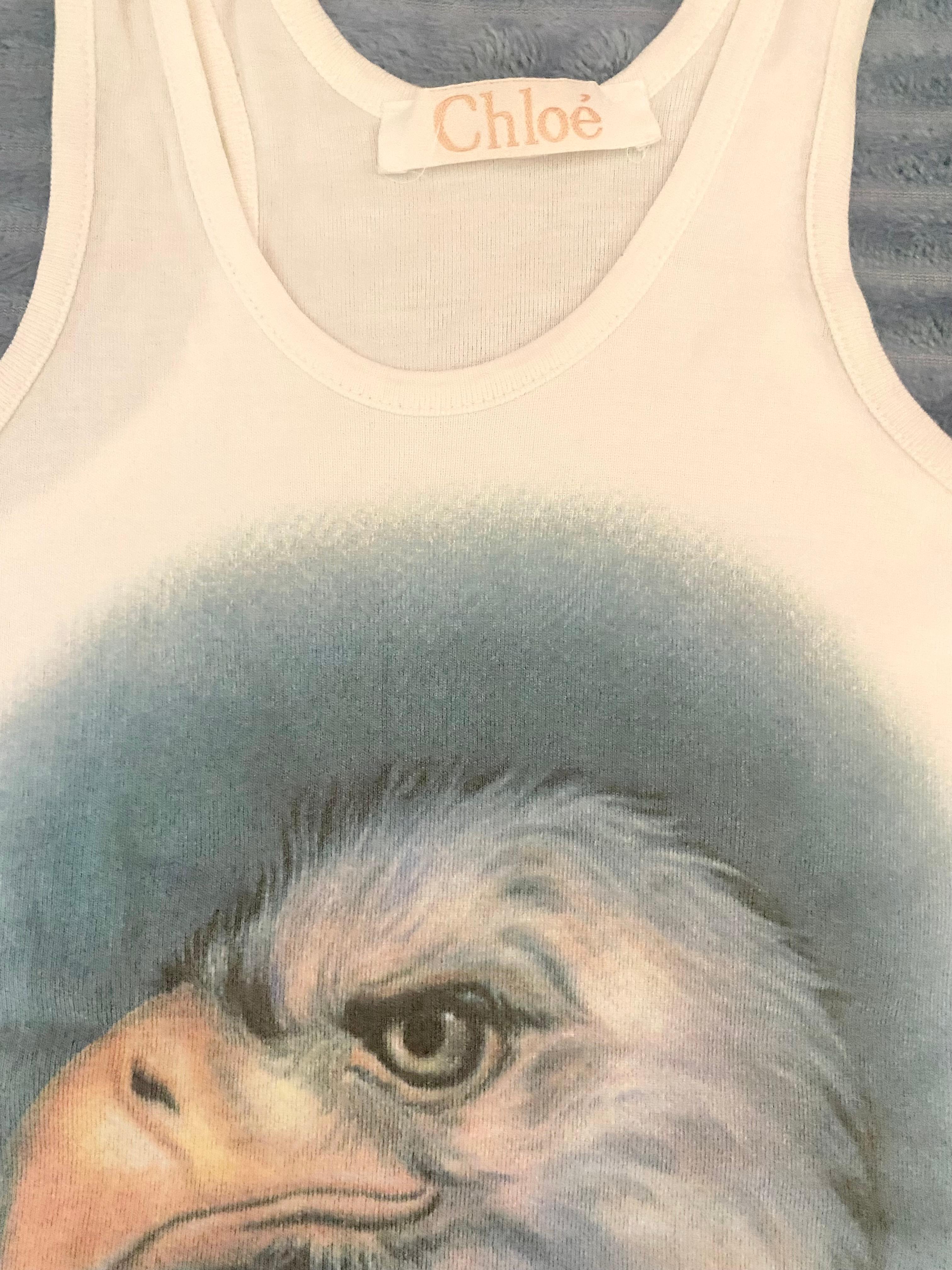 2000s Chloe Eagle Moon Tank Top Size XXS In Good Condition In London, GB