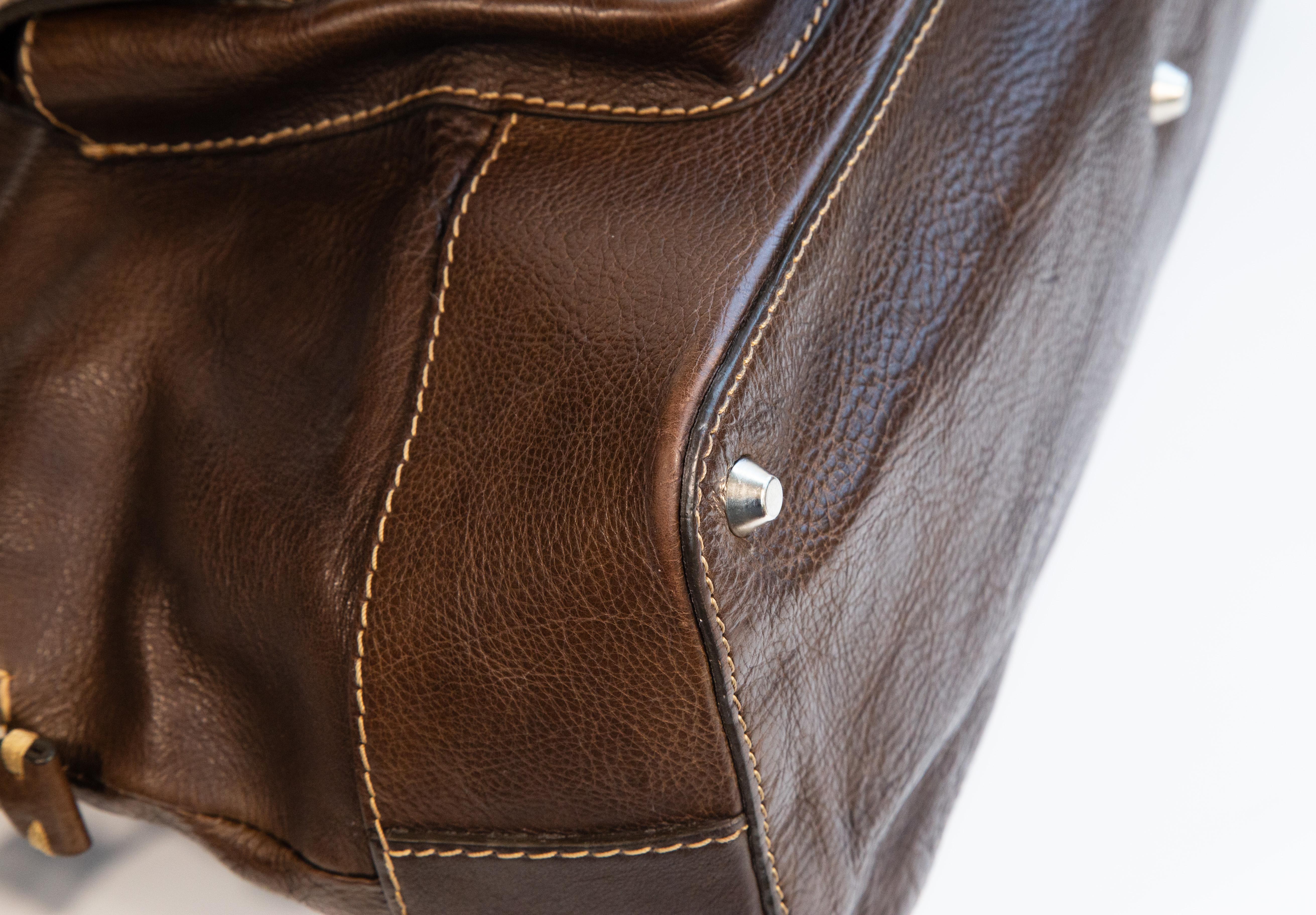 2000er Chloe Edith Brown Leder Henkeltasche im Angebot 6