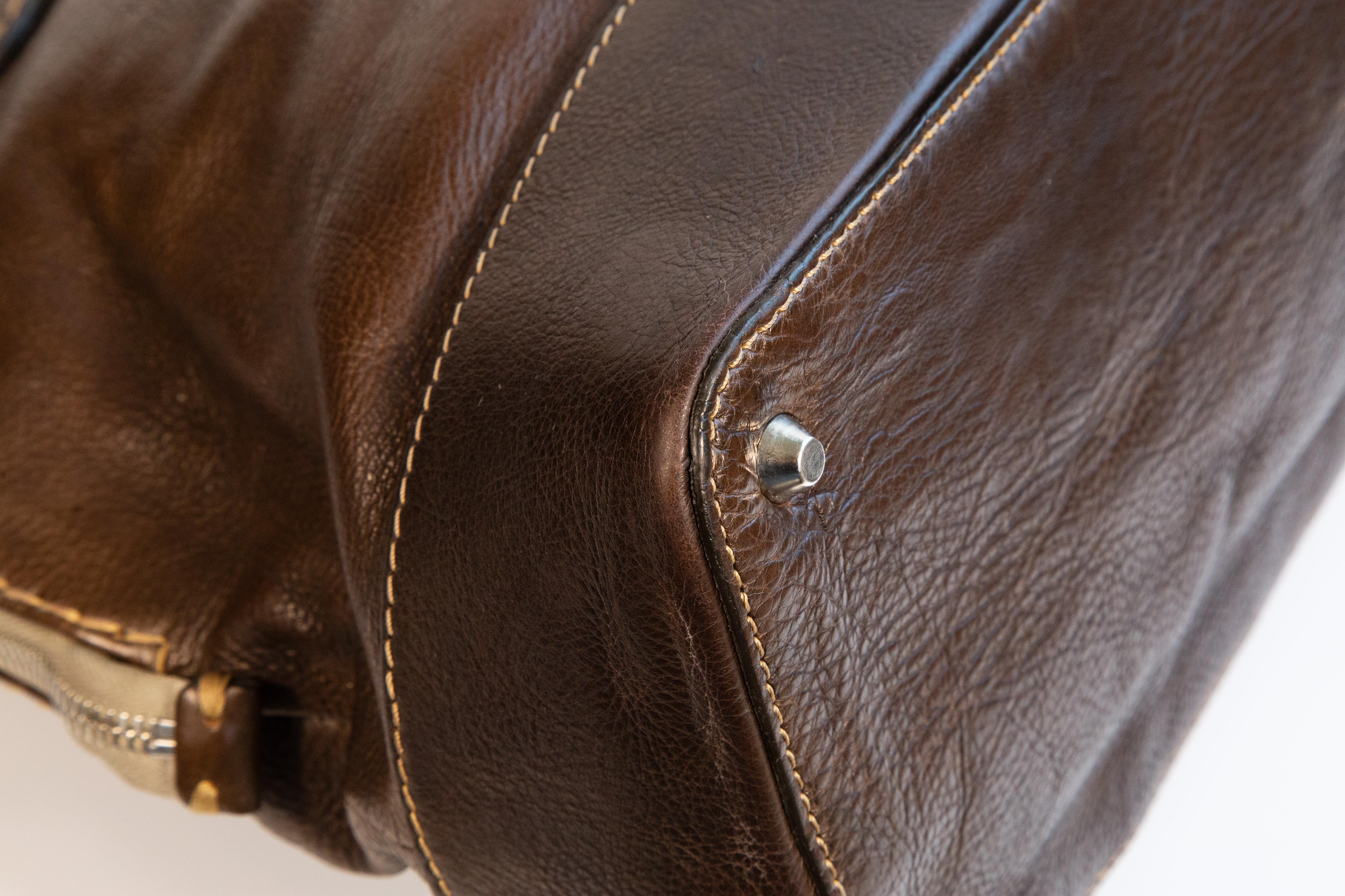 2000er Chloe Edith Brown Leder Henkeltasche im Angebot 7