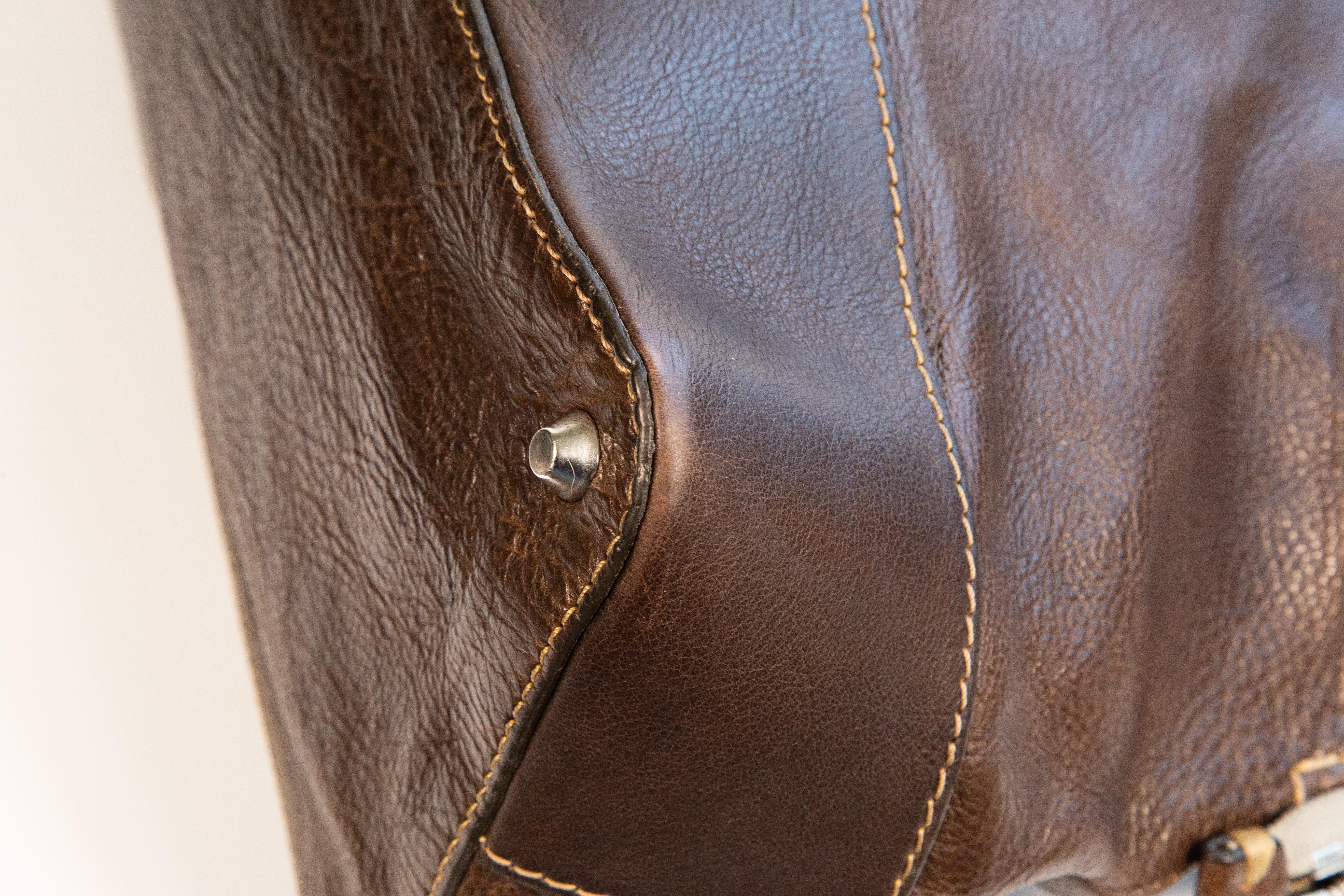 2000er Chloe Edith Brown Leder Henkeltasche im Angebot 8