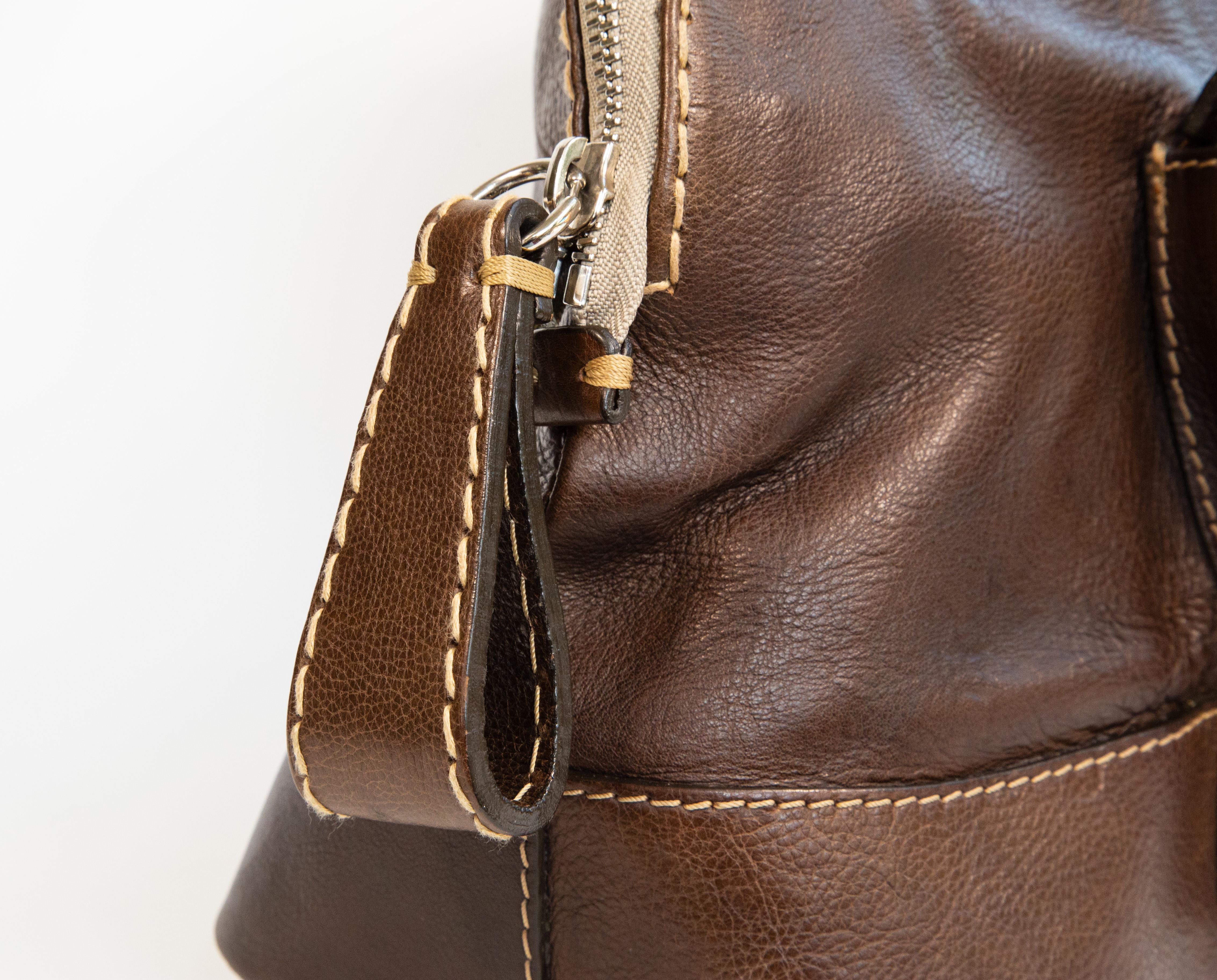 2000er Chloe Edith Brown Leder Henkeltasche im Angebot 9