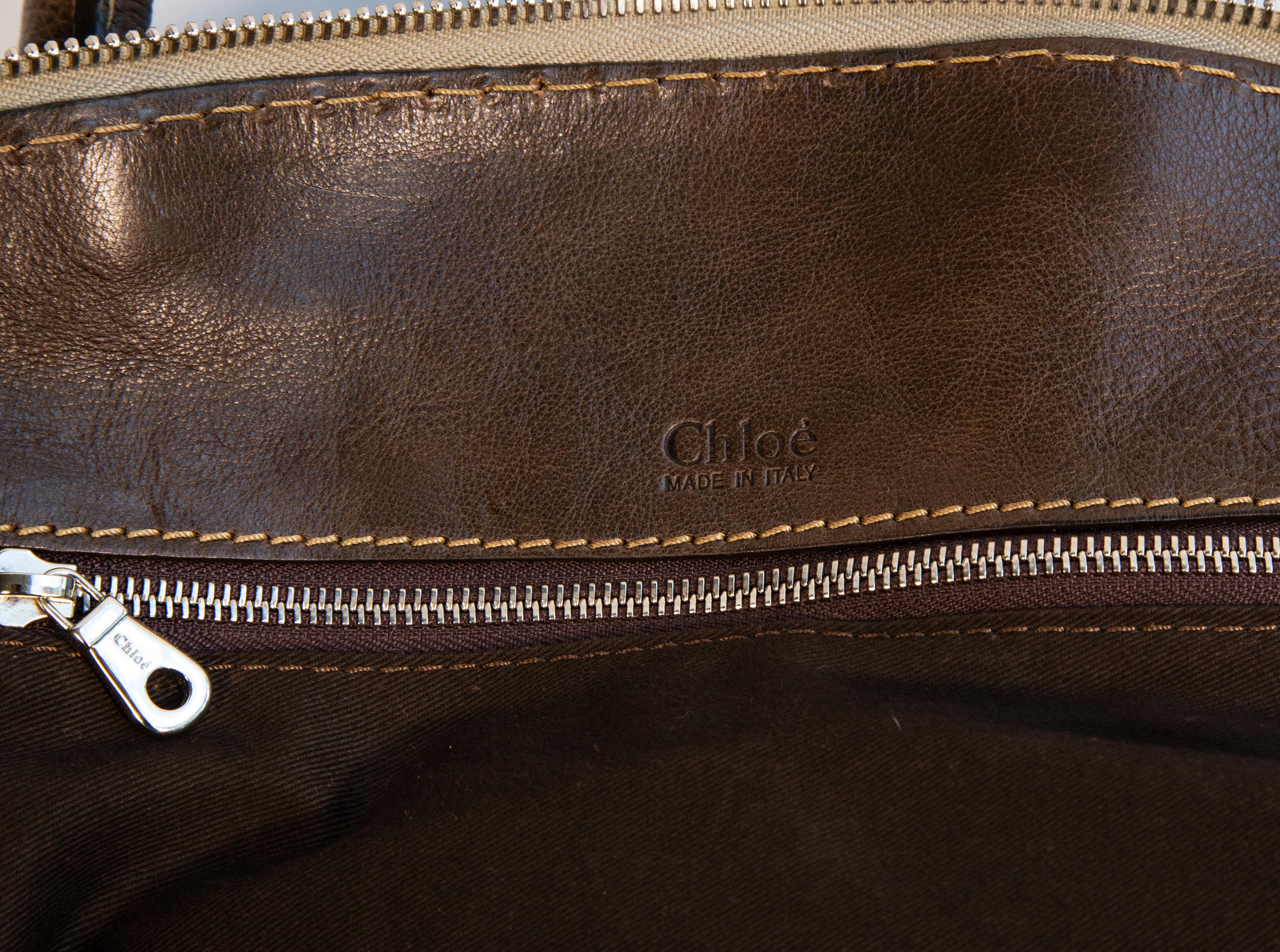 2000er Chloe Edith Brown Leder Henkeltasche im Angebot 10