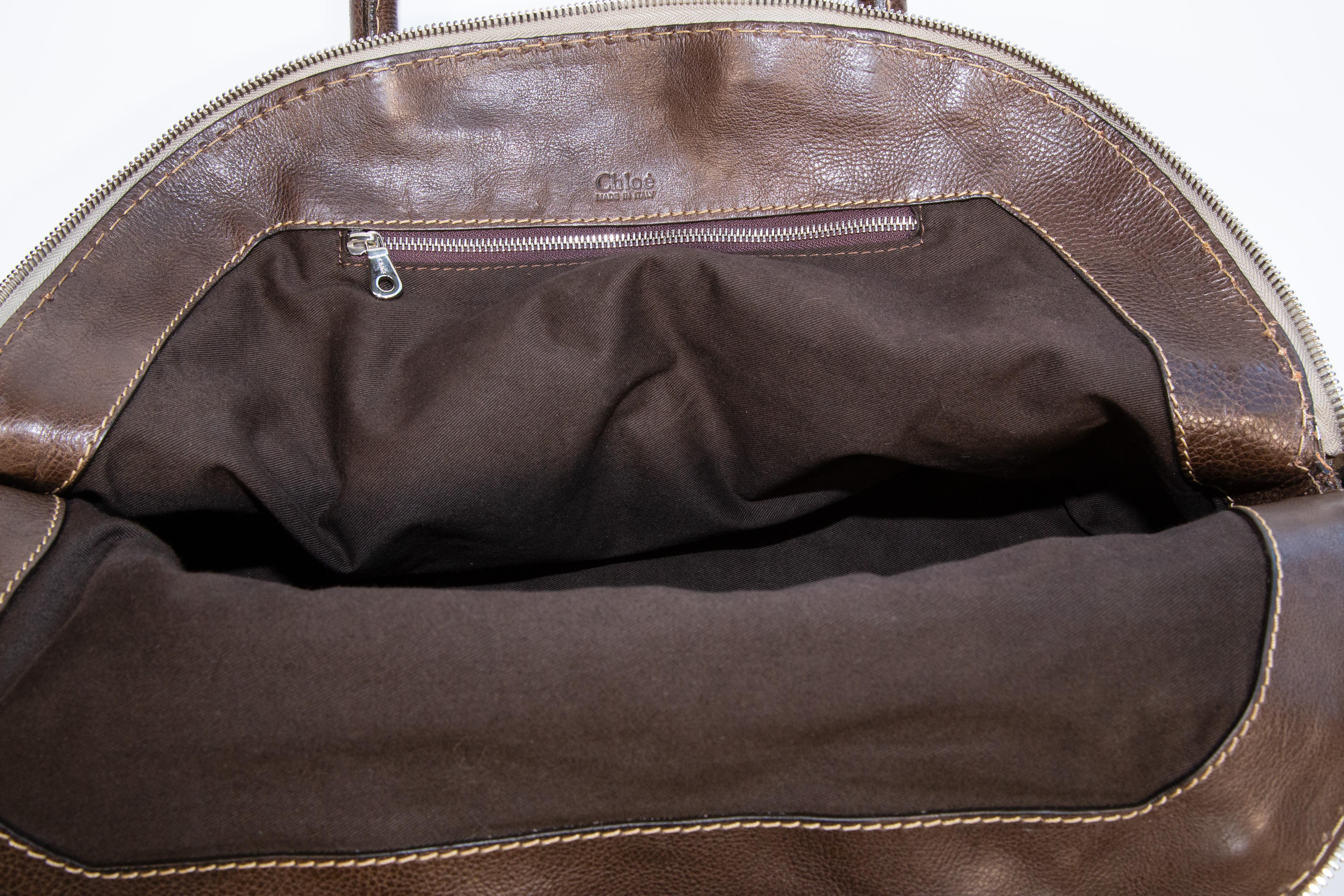 2000er Chloe Edith Brown Leder Henkeltasche im Angebot 12