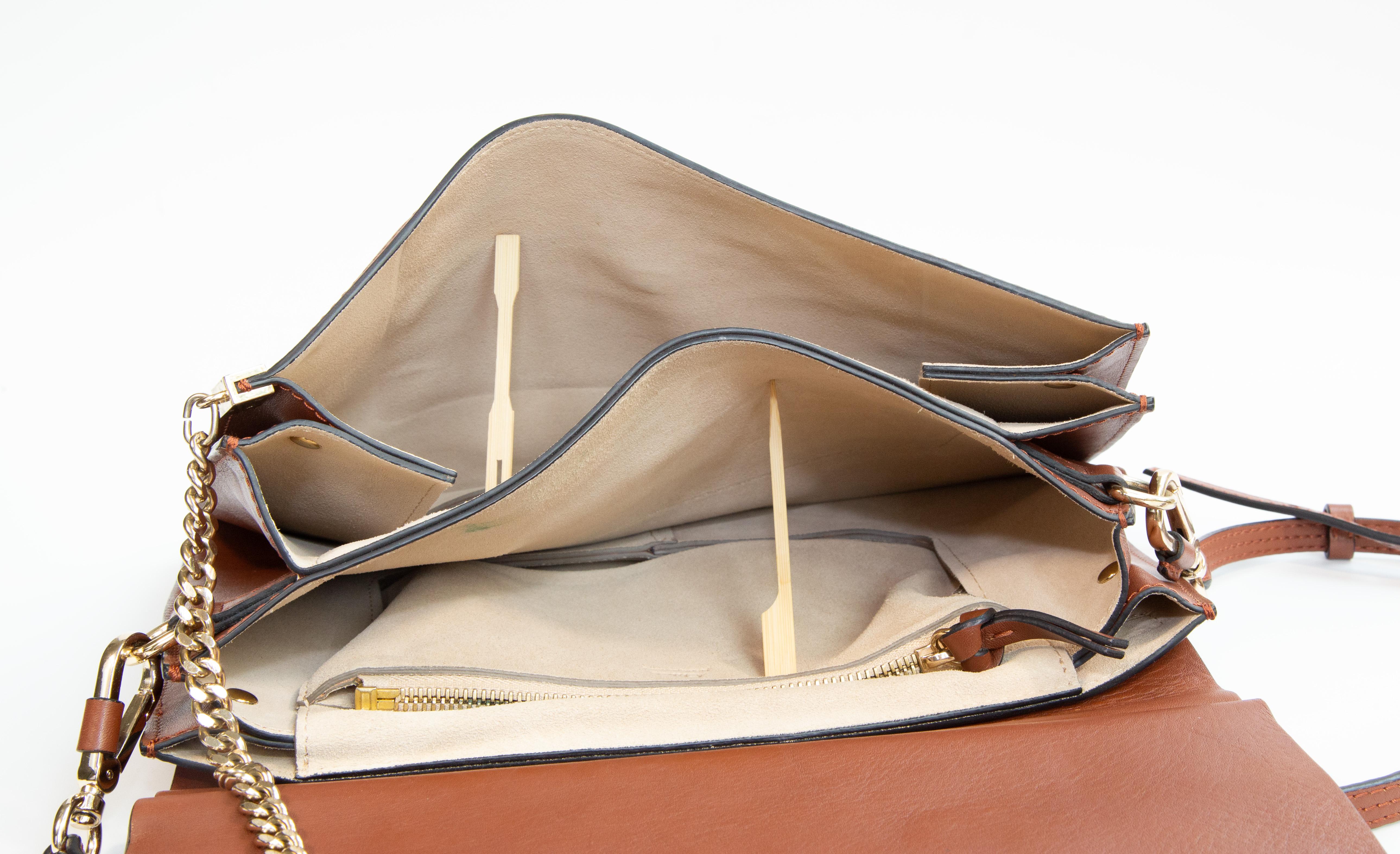 2000s Chloé Faye Brown Leather Shoulder Bag For Sale 6