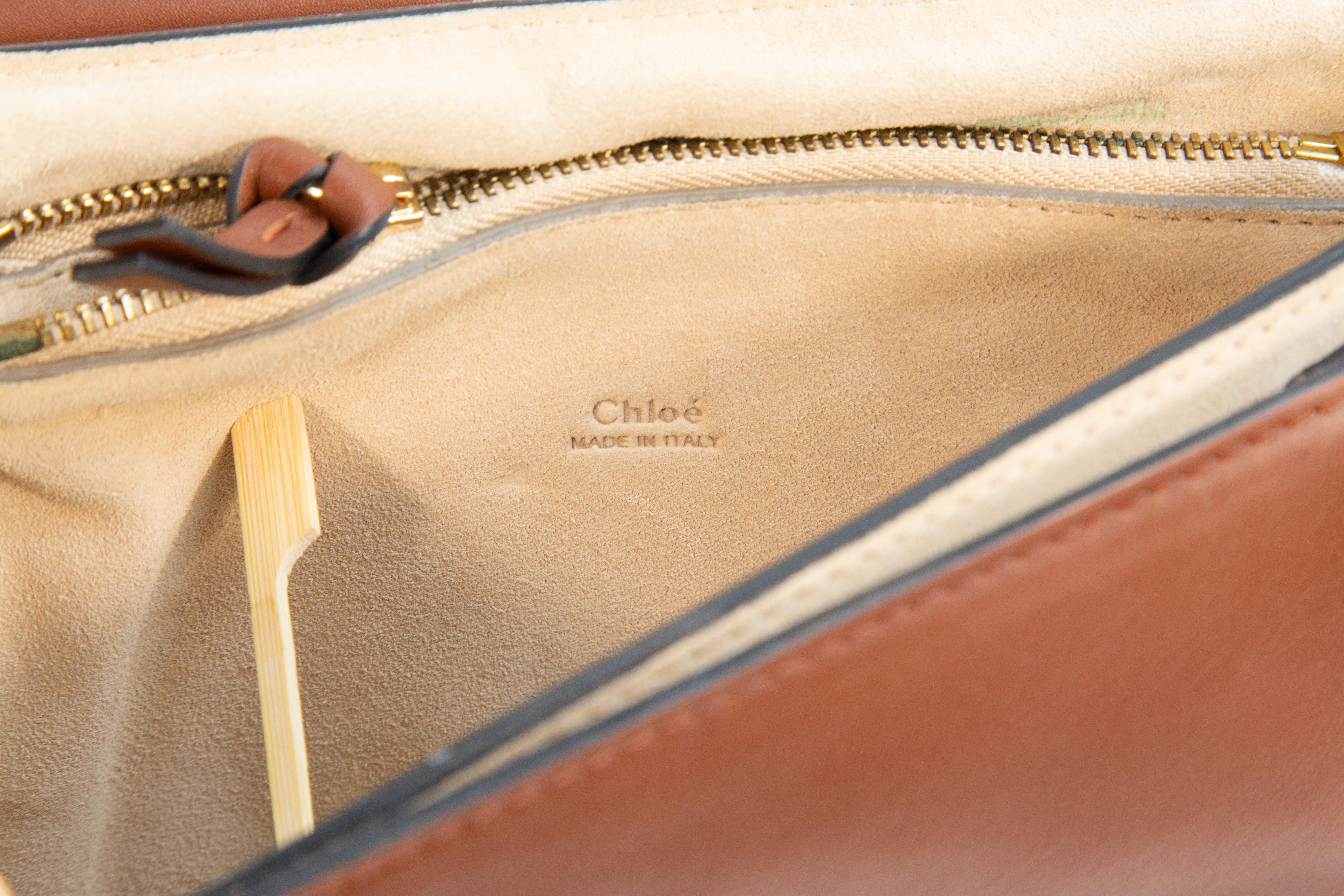 2000s Chloé Faye Brown Leather Shoulder Bag For Sale 8
