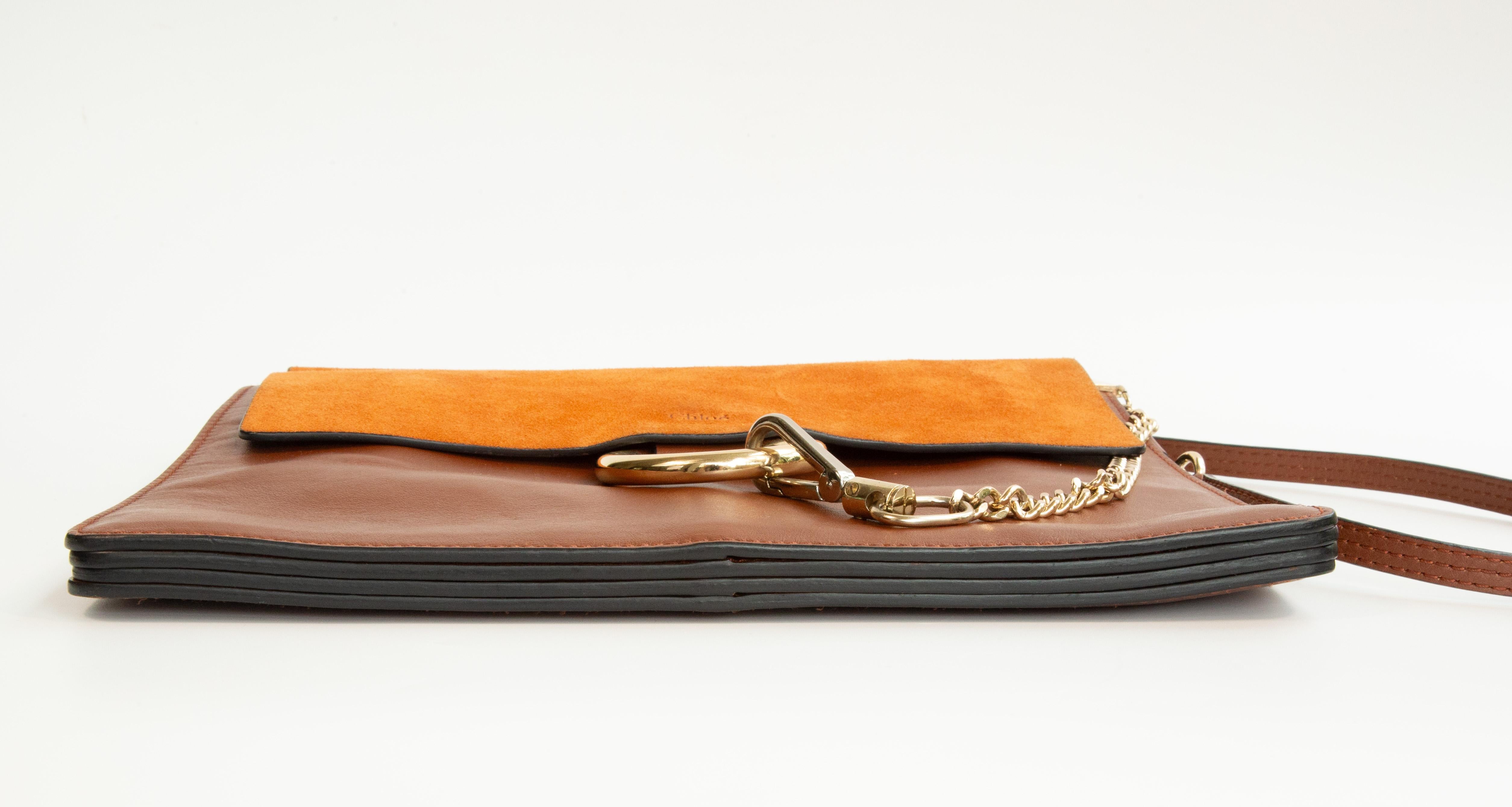 2000s Chloé Faye Brown Leather Shoulder Bag For Sale 11