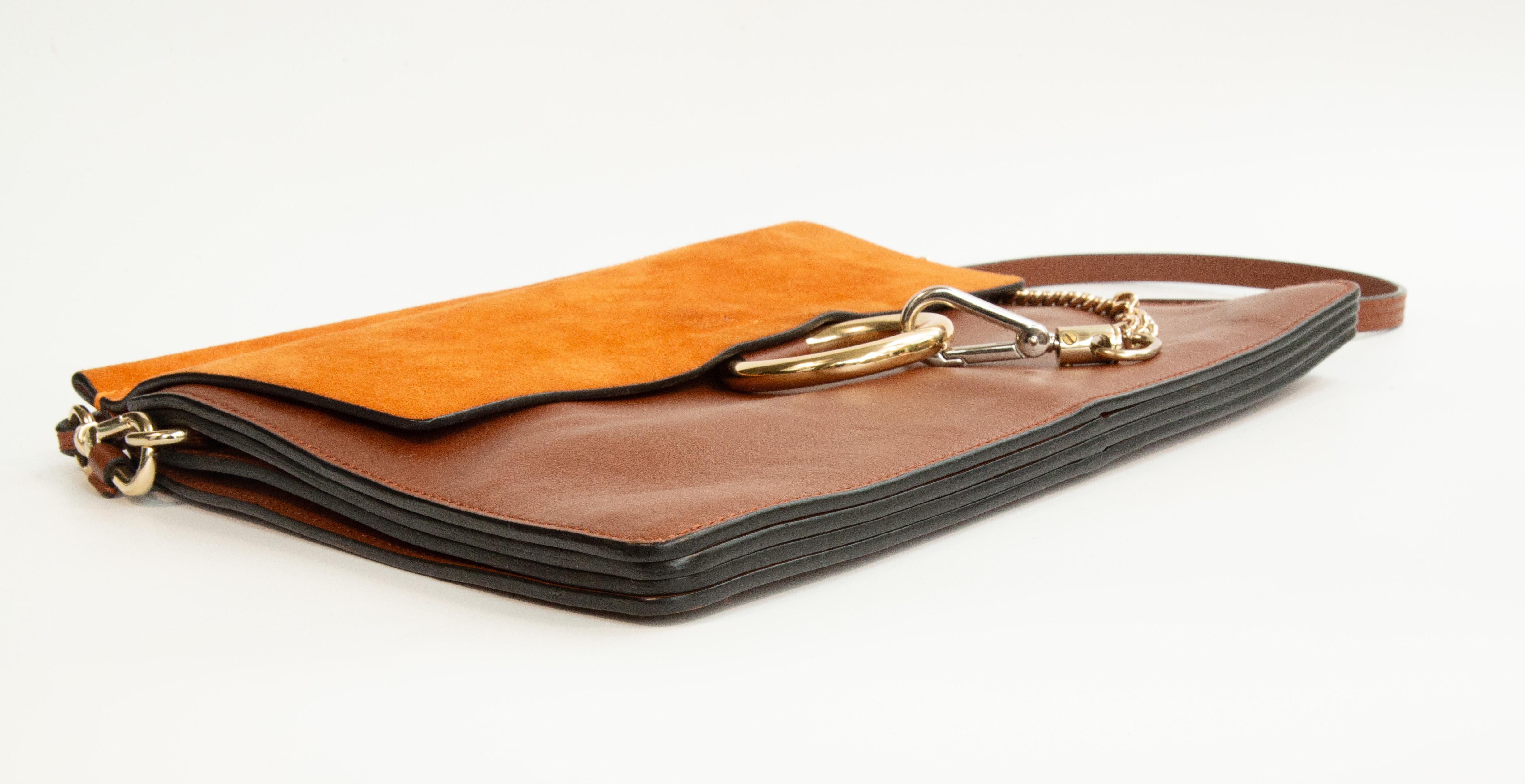 2000s Chloé Faye Brown Leather Shoulder Bag For Sale 12