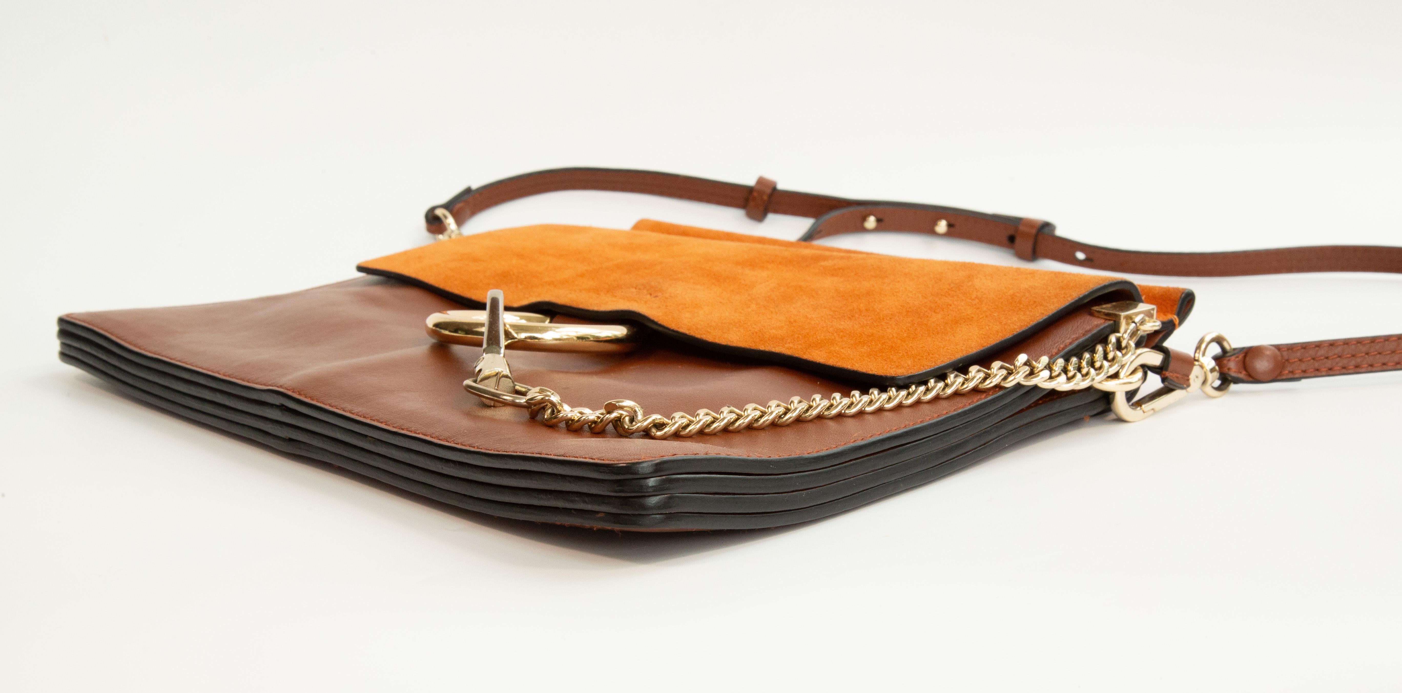 2000s Chloé Faye Brown Leather Shoulder Bag For Sale 13