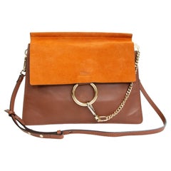 2000s Chloé Faye Brown Leather Shoulder Bag