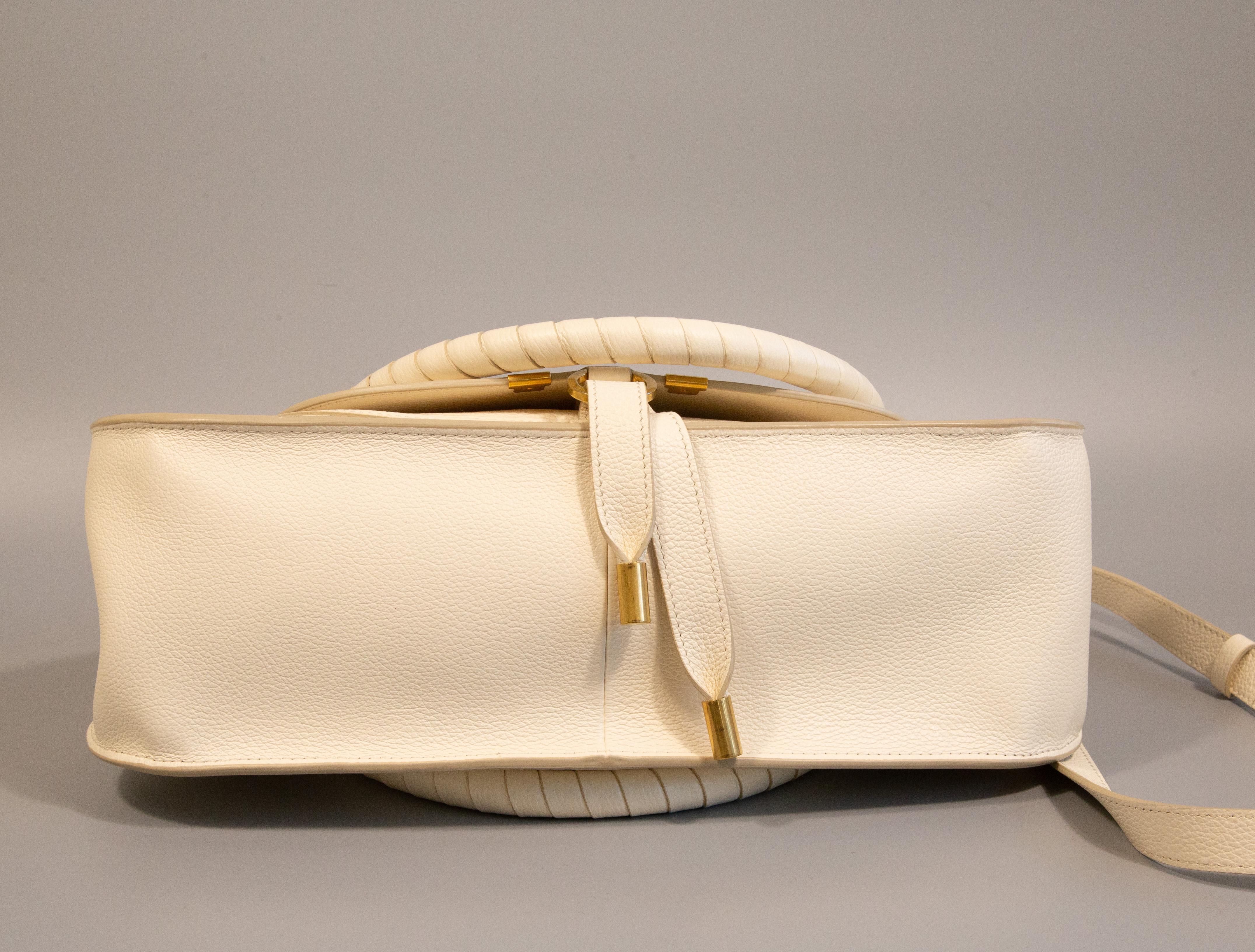 2000s Chloe Marcie Medium  Double Carry Bag in Misty Ivory In Excellent Condition In Arnhem, NL