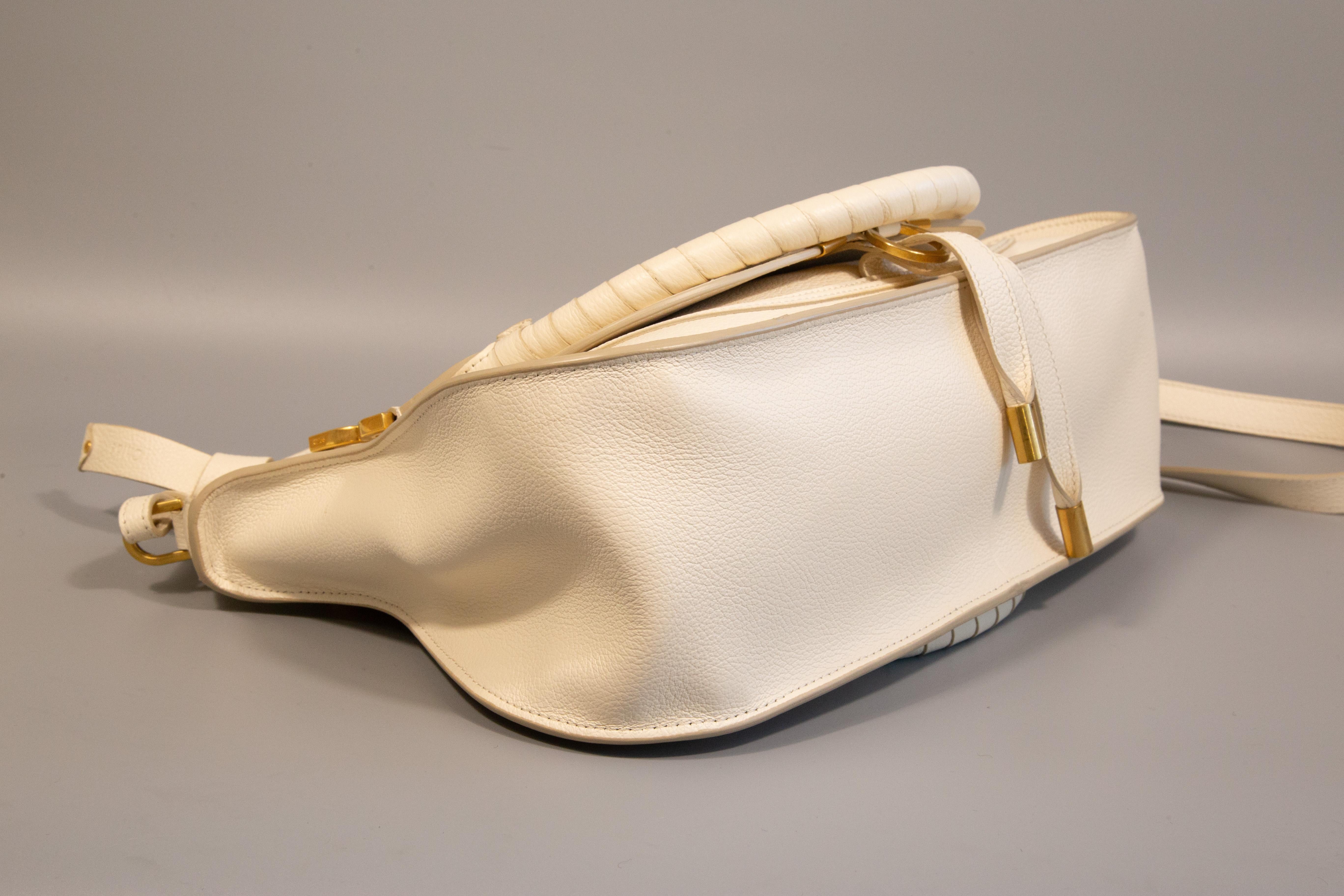 2000s Chloe Marcie Medium  Double Carry Bag in Misty Ivory 1