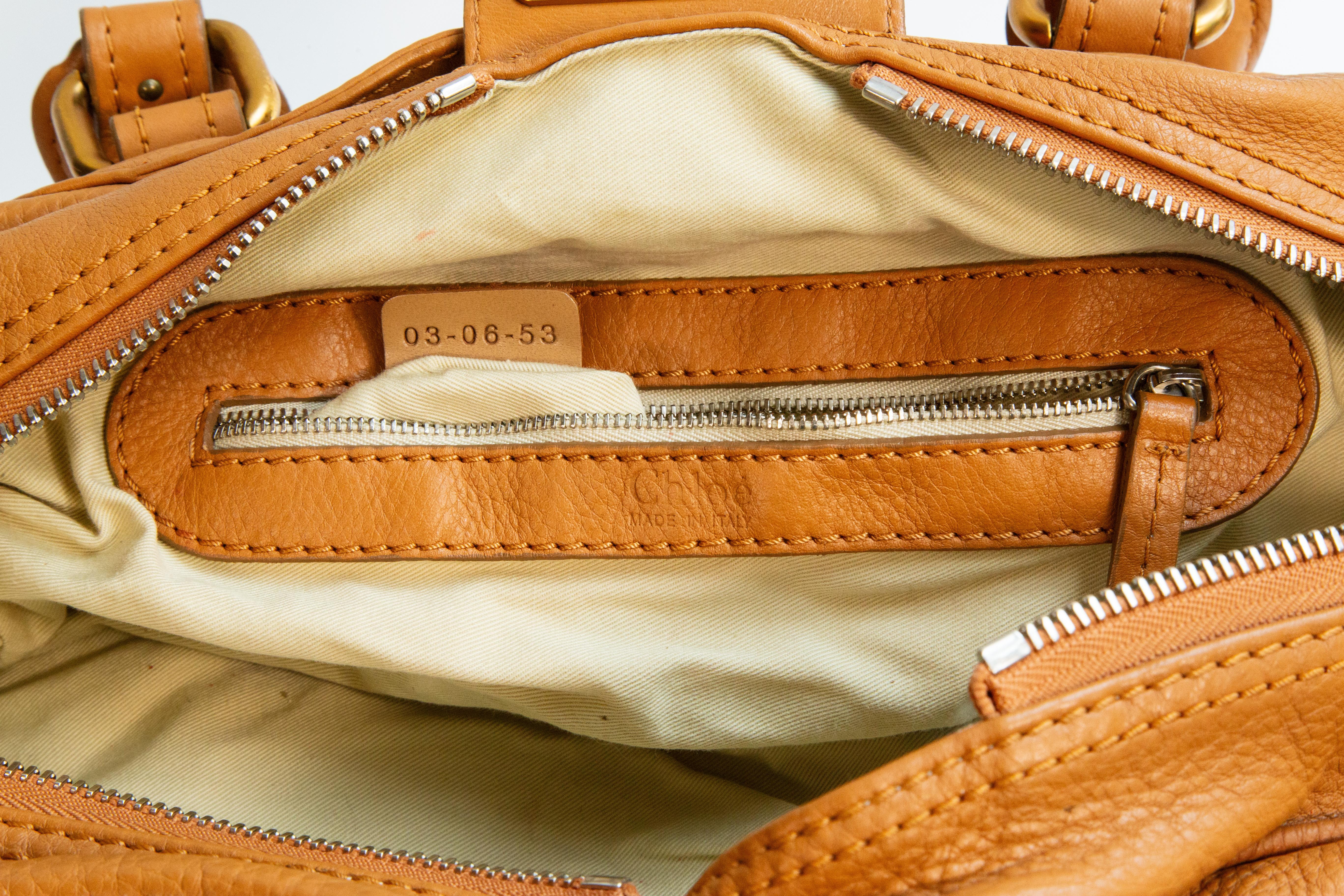 2000s Chloe Paddington by Phoebe Philo Top Handle Shoulder Bag in Brown Leather For Sale 10