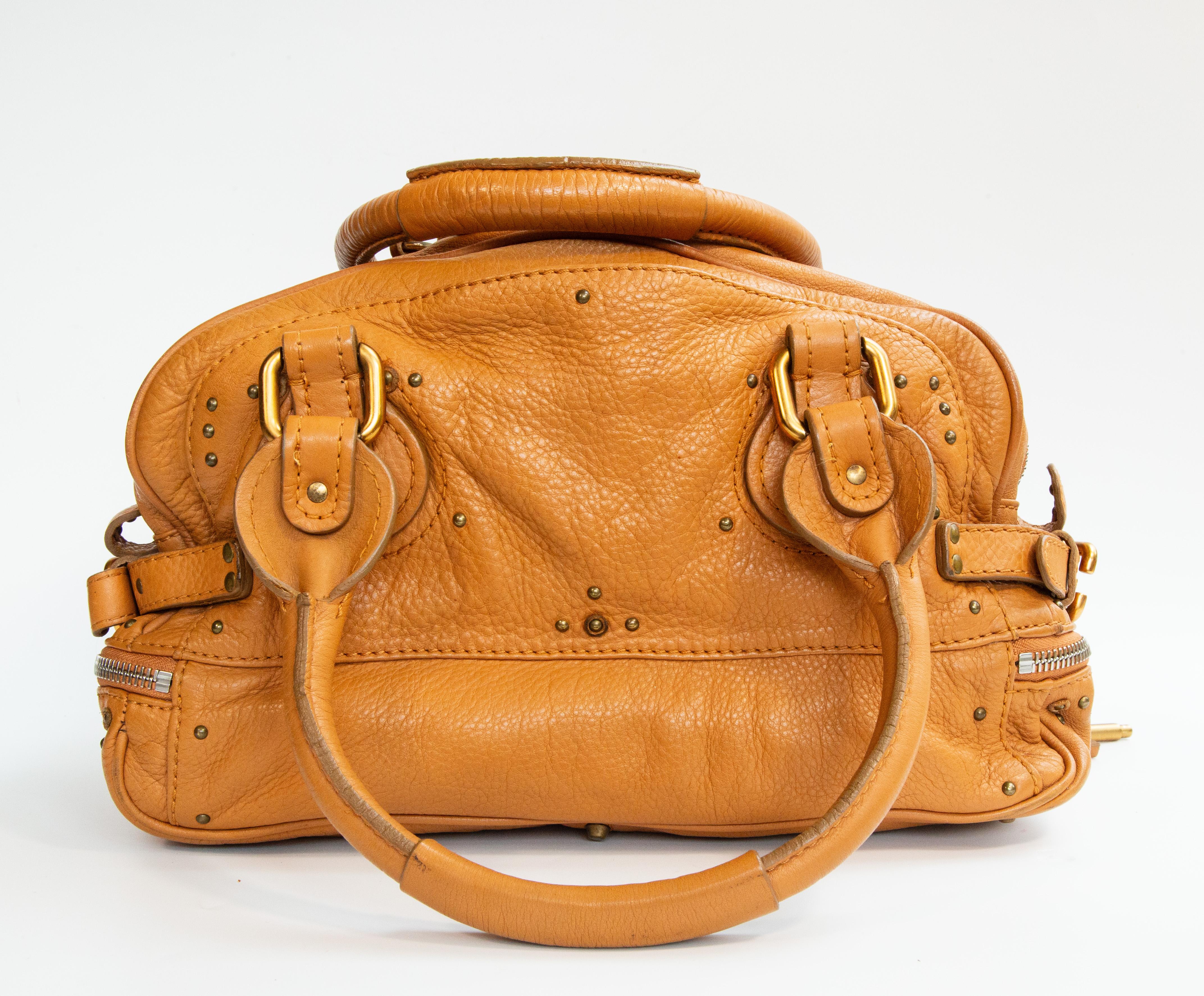 2000s Chloe Paddington by Phoebe Philo Top Handle Shoulder Bag in Brown Leather For Sale 1