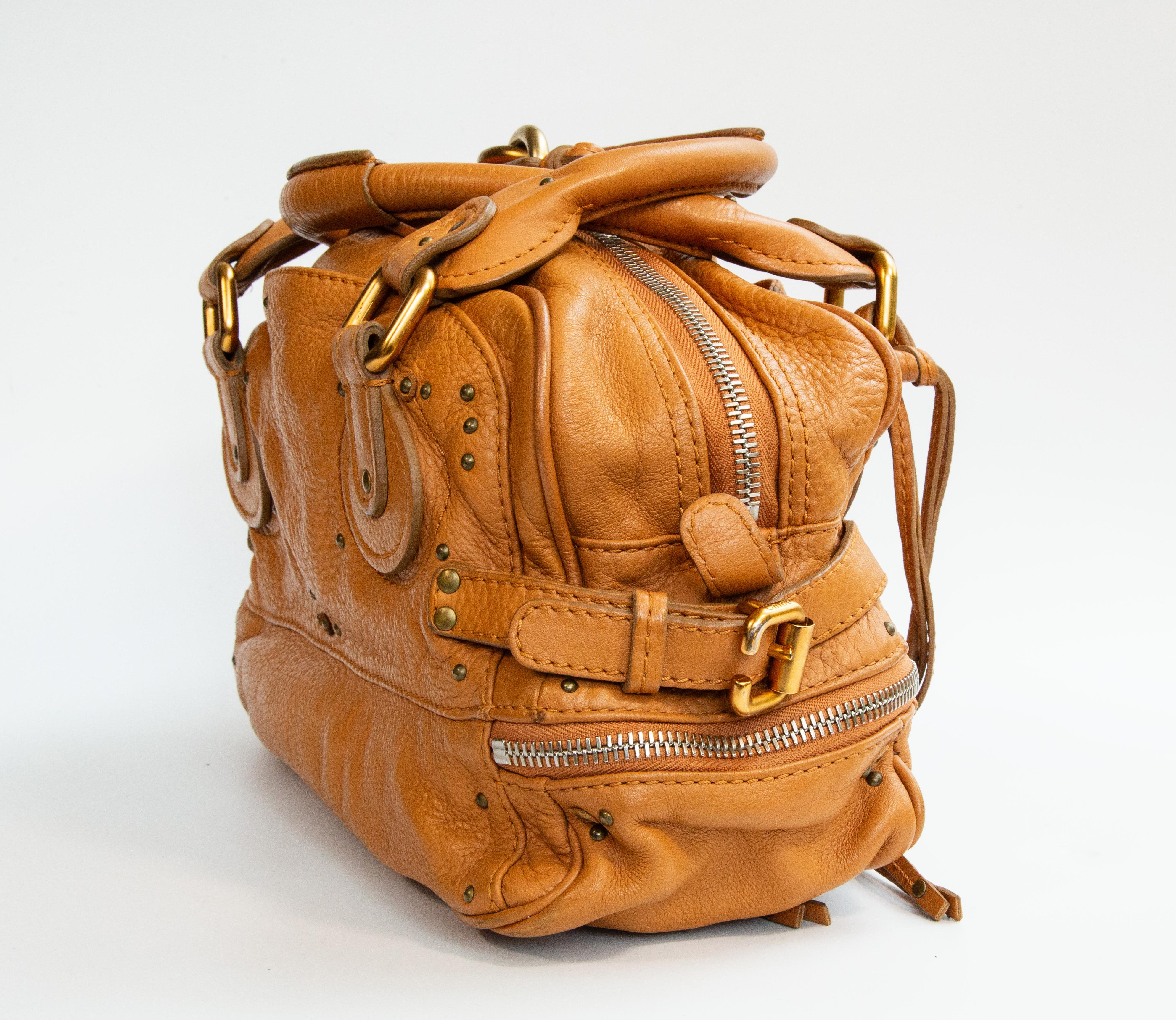 2000s Chloe Paddington by Phoebe Philo Top Handle Shoulder Bag in Brown Leather For Sale 2